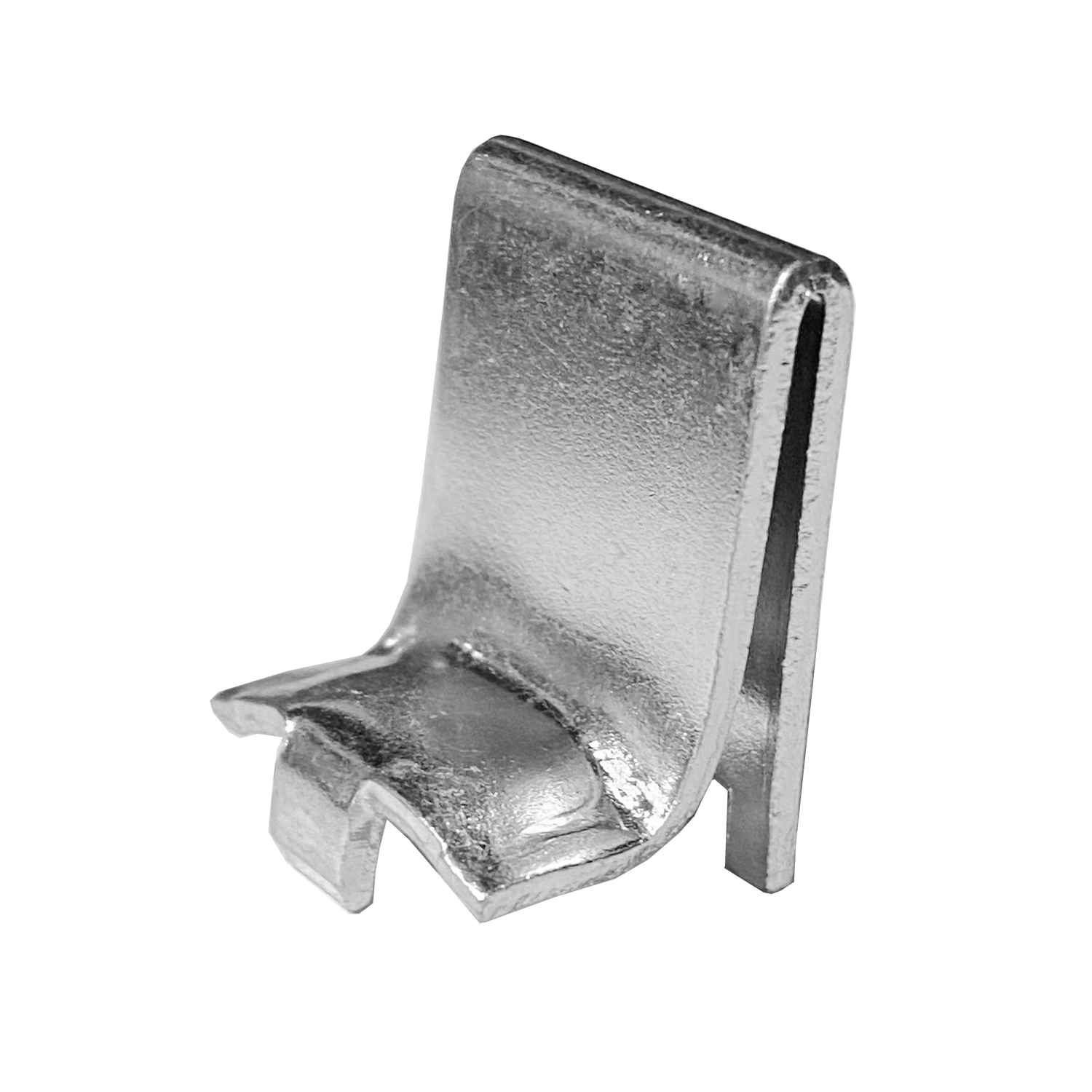 Large Shelf Clip Shown in Detail; Used to Secure Shelves in Stainless Steel Medical Freestanding Cabinets and Custom Casework Cabinetry