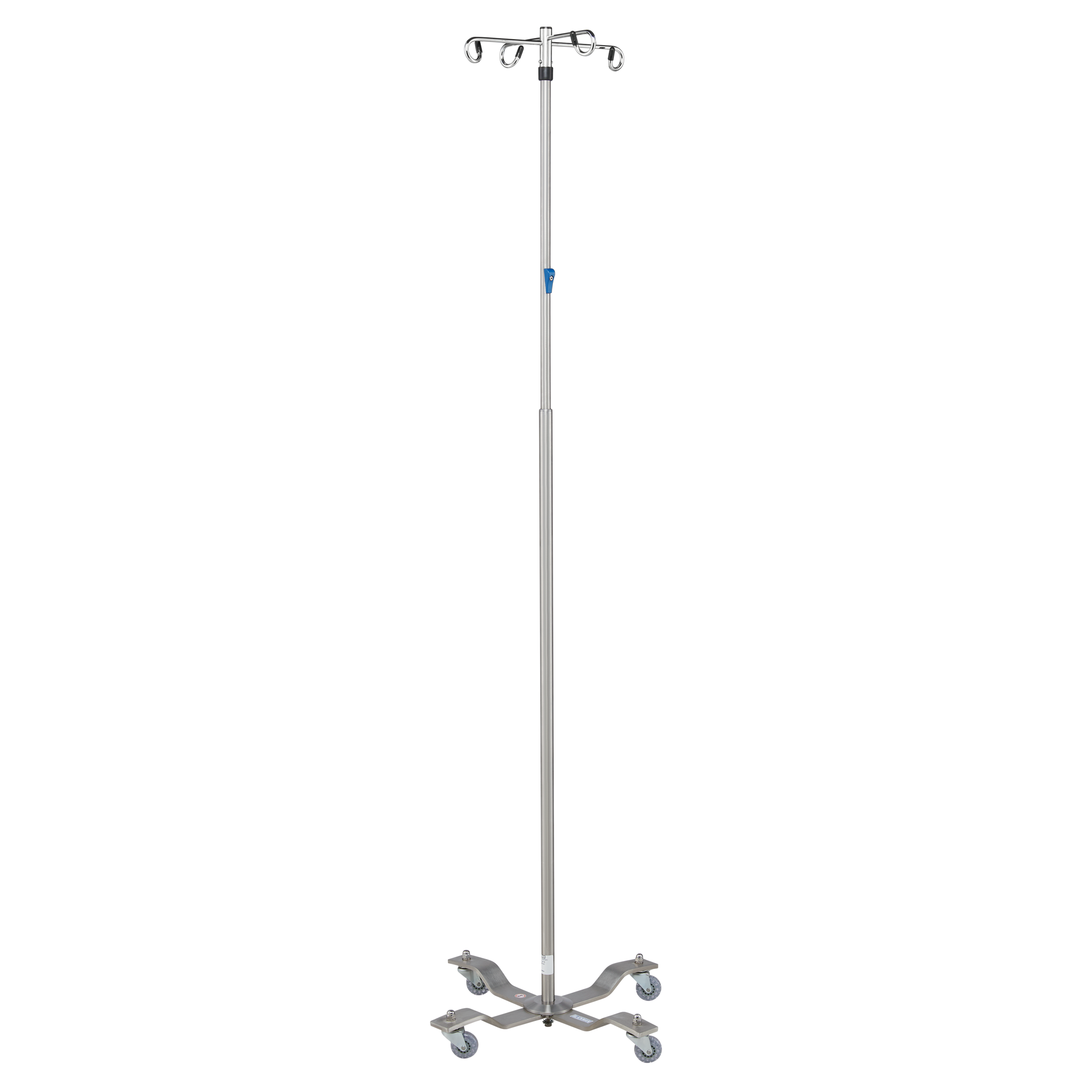 1410SS/8889SS/8890SS 4 Leg Stainless Steel IV Stands (2 or 4 Hooks) — Blickman