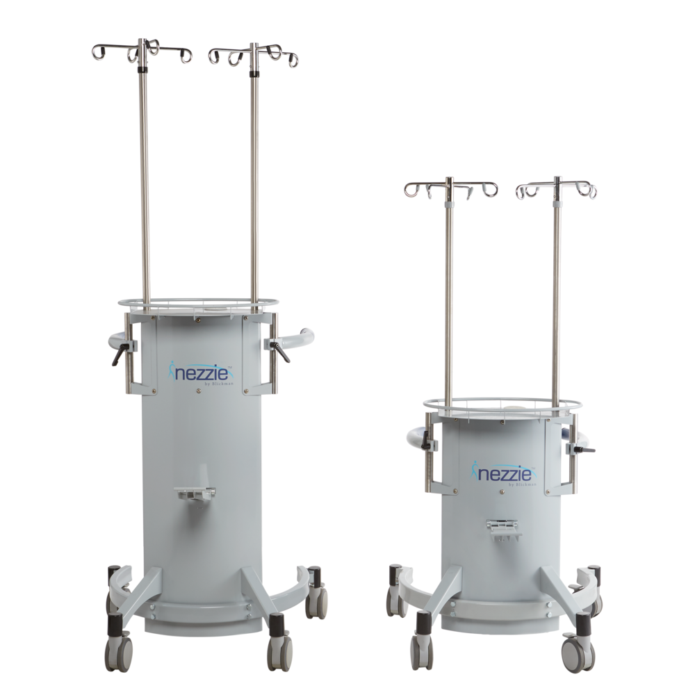 NZ9000 Nezzie Ambulation Device for Adult Care Shown on Left and NZ9100 Nezzie Jr. for Pediatric Care Shown on Right