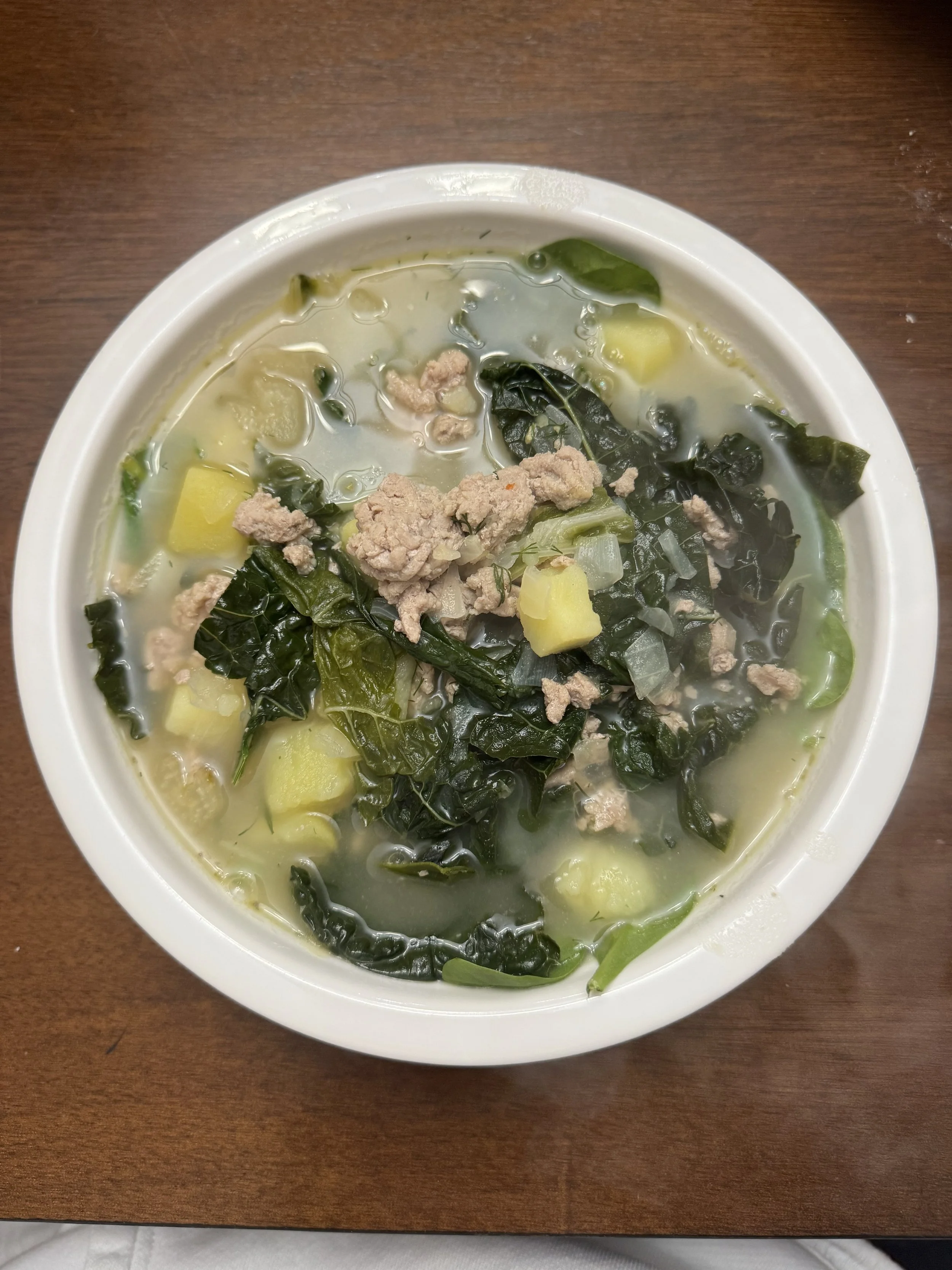 Greek-inspired potato + lemon soup