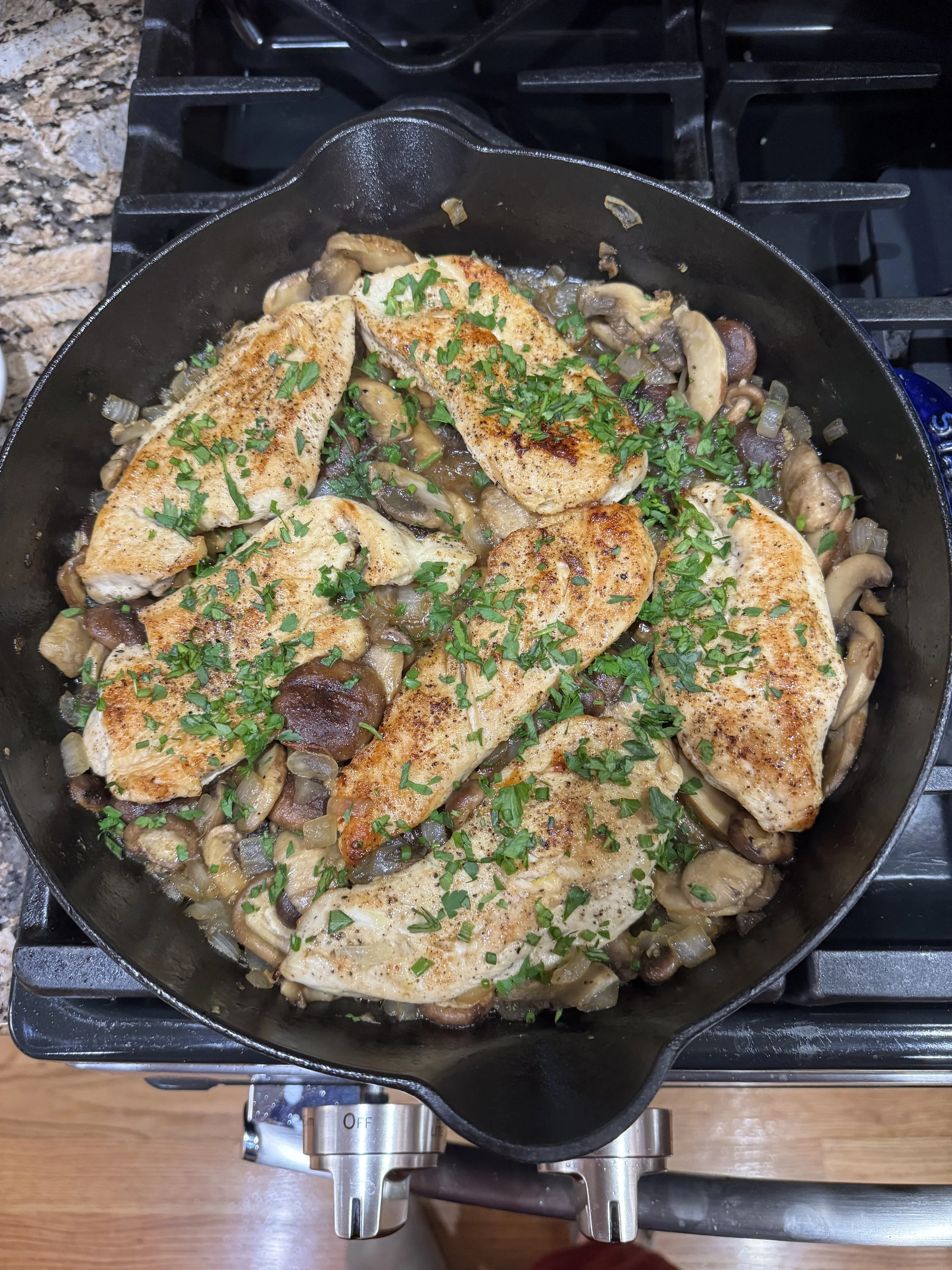 Skillet Chicken and Mushrooms