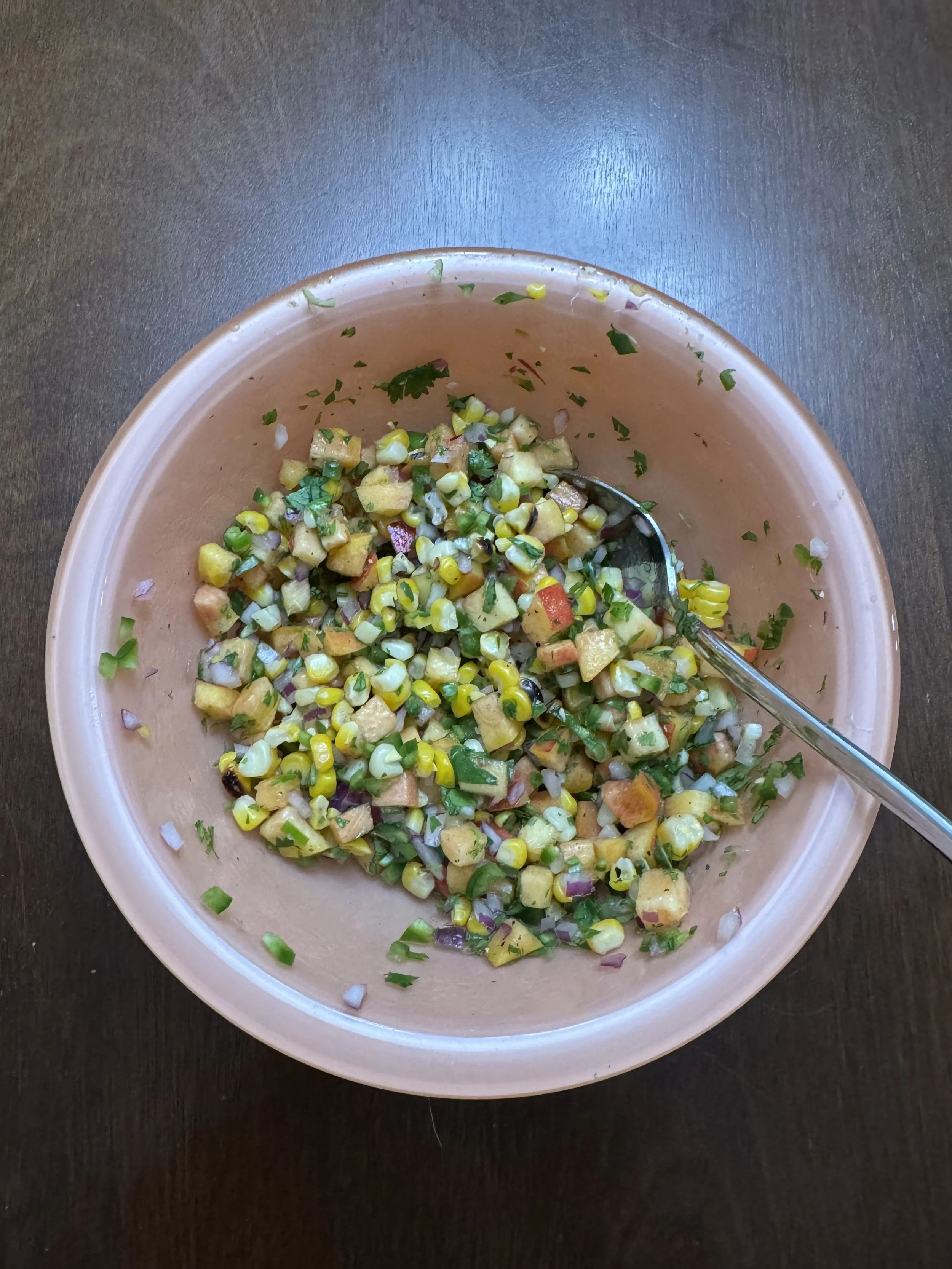 Peach + Corn Salsa