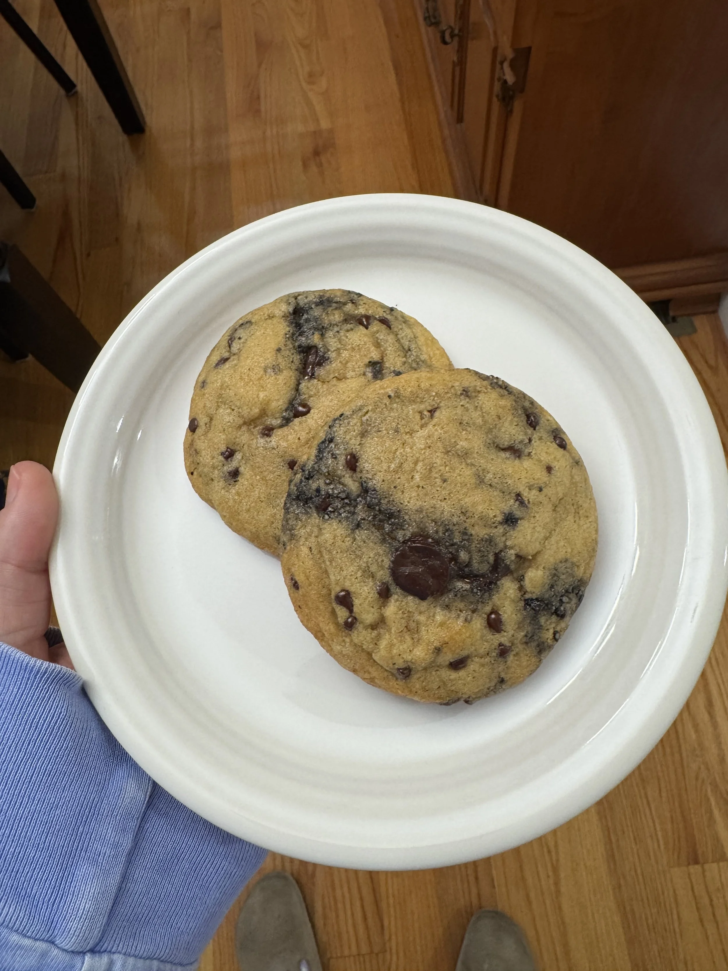 Miso Chocolate Chip Black Sesame Swirl Cookies