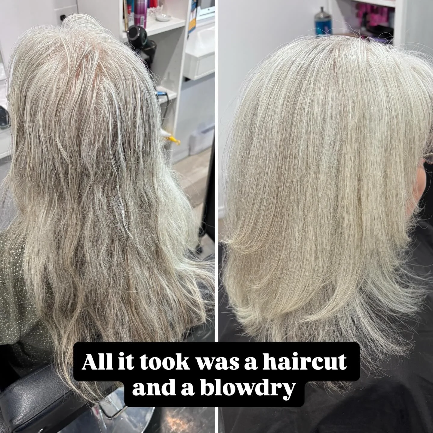 The power of a good haircut ✂️ 

#BrantfordHair #theStudioBrantford #SalonResults #BrantfordSalon #hairstylist