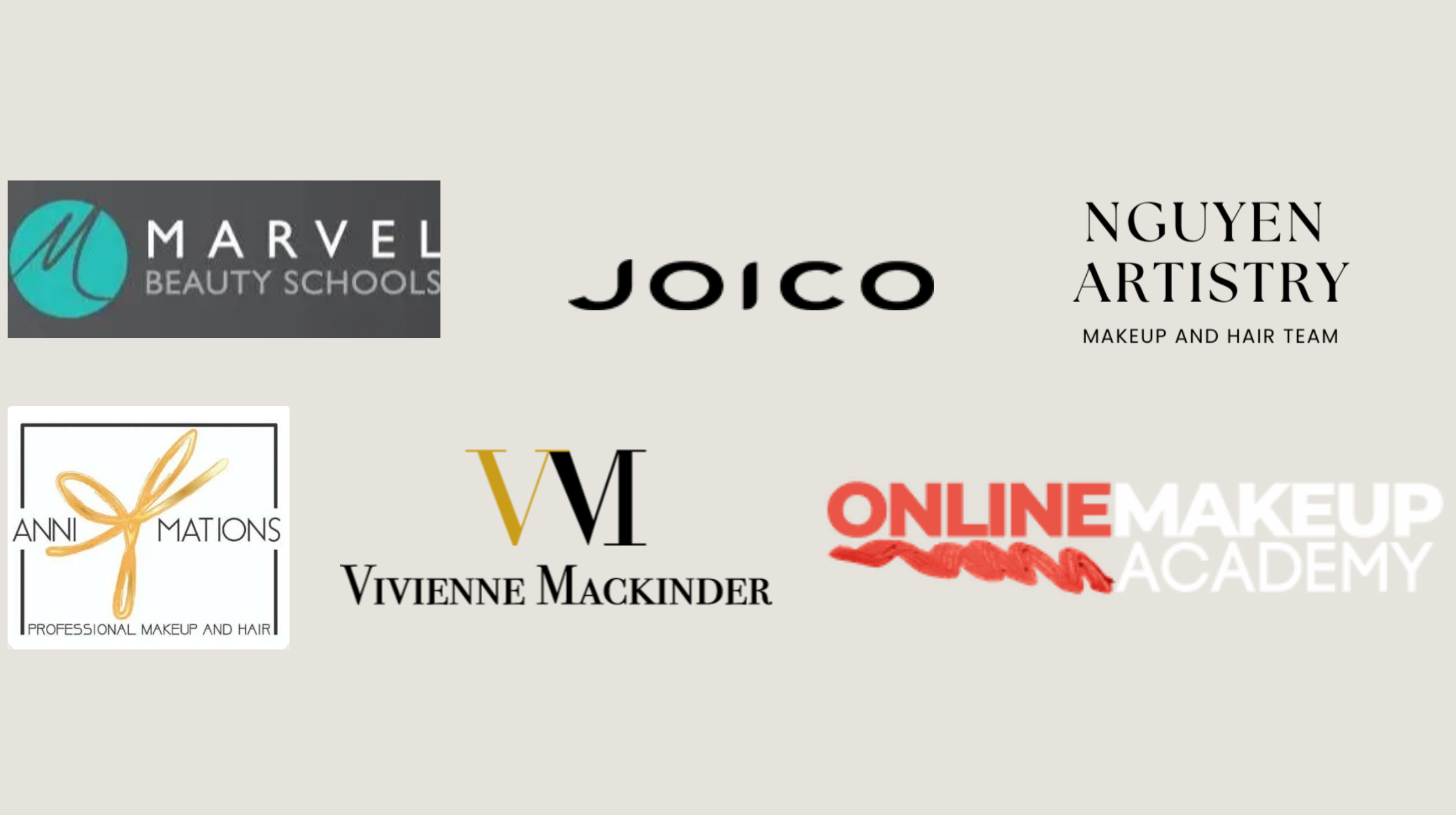 Education and Advanced Training include Marvel Beauty School, Annimations Professional Makeup and Hair, Joico, Vivienne Mackinder, Online Makeup academy, Nguyen Artistry Makeup and Hair Team