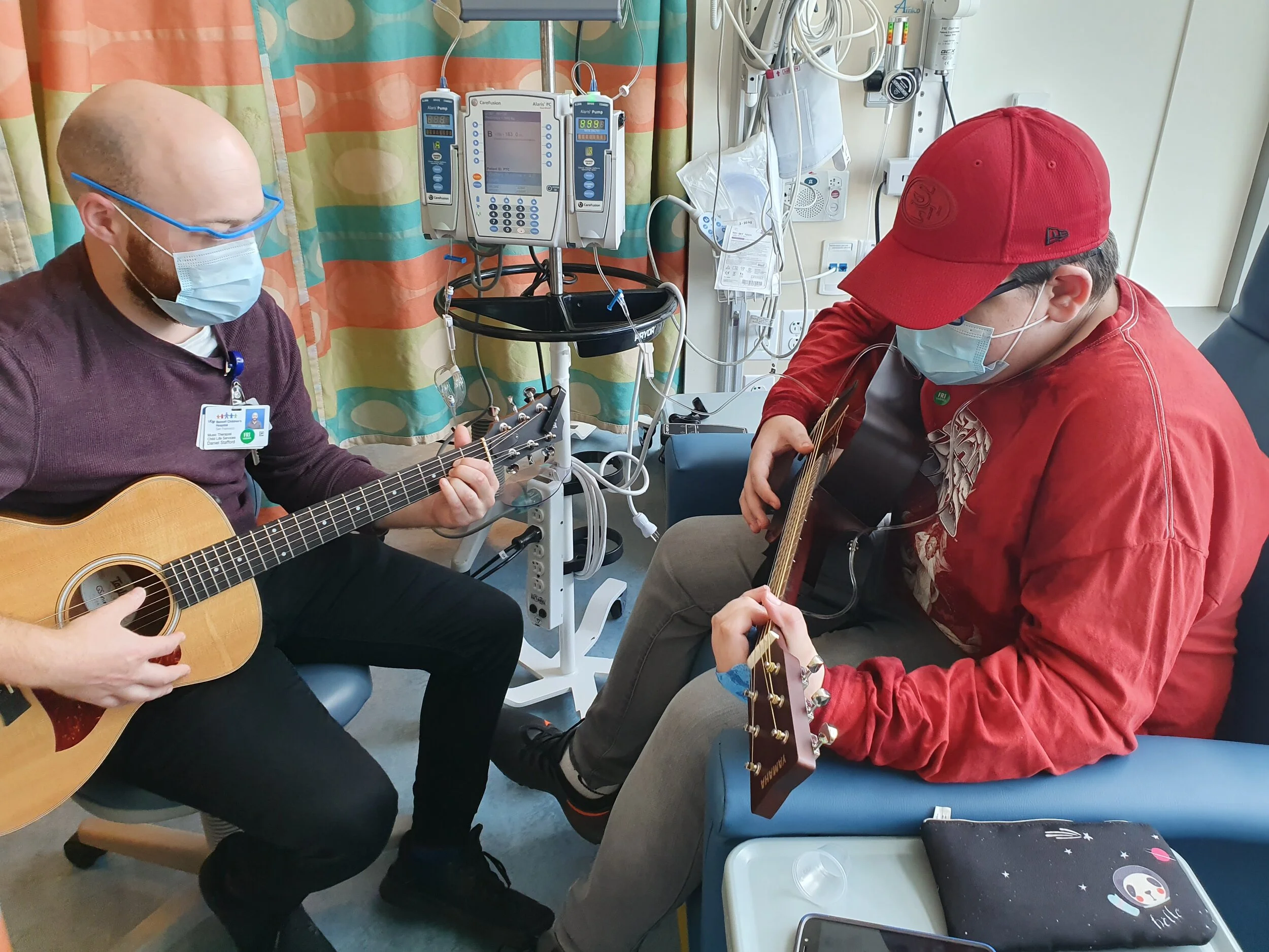 After writing lyrics to his own original song, Bobby adds the background chords.