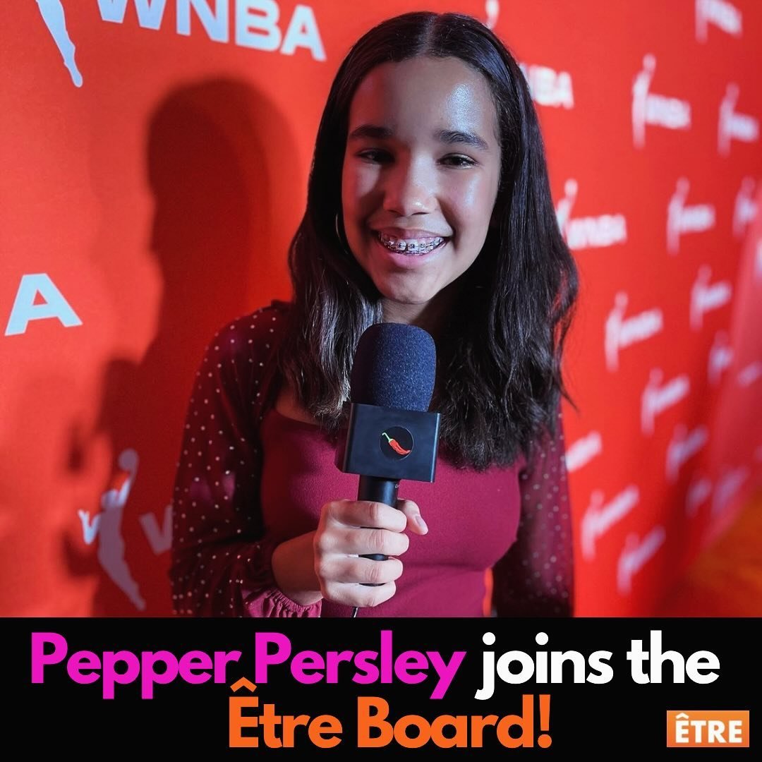 NEW BOARD MEMBER ANNOUNCEMENT! 📣 We&rsquo;re thrilled to announce that 13 yr old reporter / broadcaster / author @pepperpersley has joined the &Ecirc;tre Board! 💥

You know her work from @espn @espnw @cbssports @sportsillustrated and more, and you&