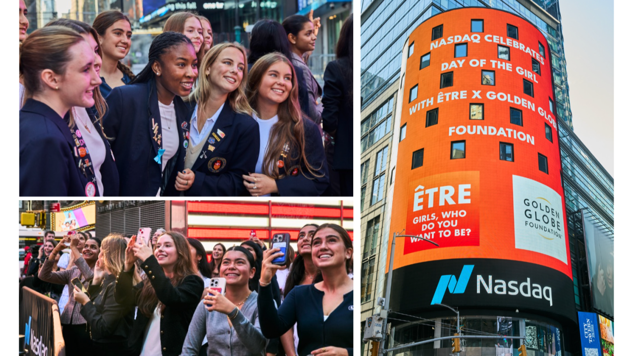 Être and Golden Globe Foundation Ring in Day of the Girl 2025 at NASDAQ