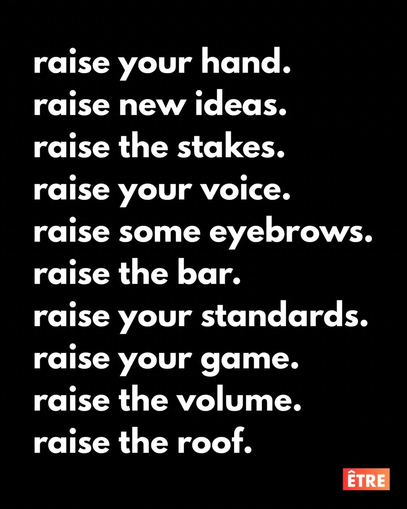 Early thoughts for the new year&hellip; 📣🤩

#raiseyourhand #raisethebar #whodoyouwanttobe #2026goals #etregirls