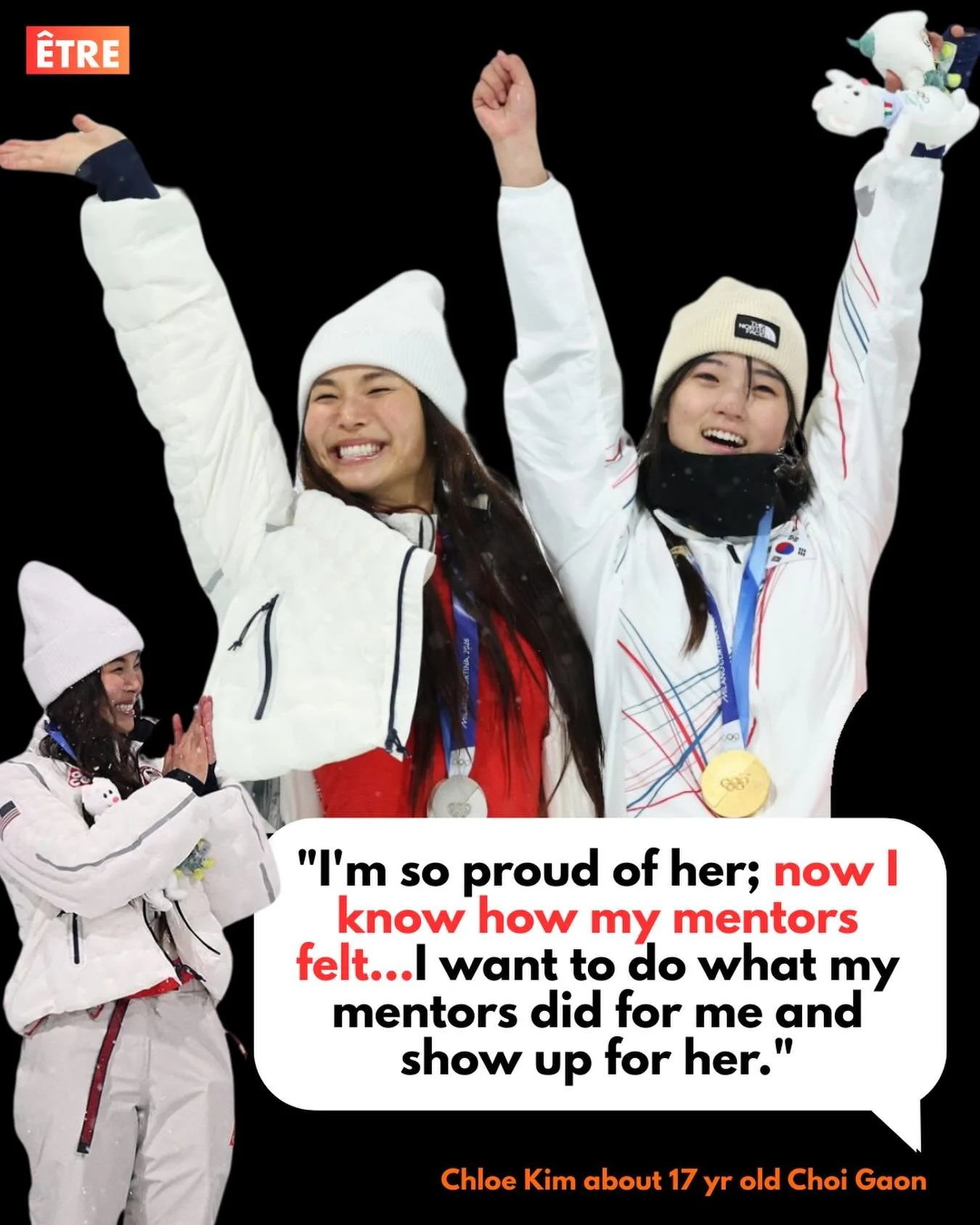 At 17 years and 101 days old, Choi Gaon is now the youngest snowboarding winner at any Winter Olympics AND the first South Korean woman to win an Olympic snowboarding medal!! Bonus: she has an epic mentor to thank. 😍

Because when she fell midway th