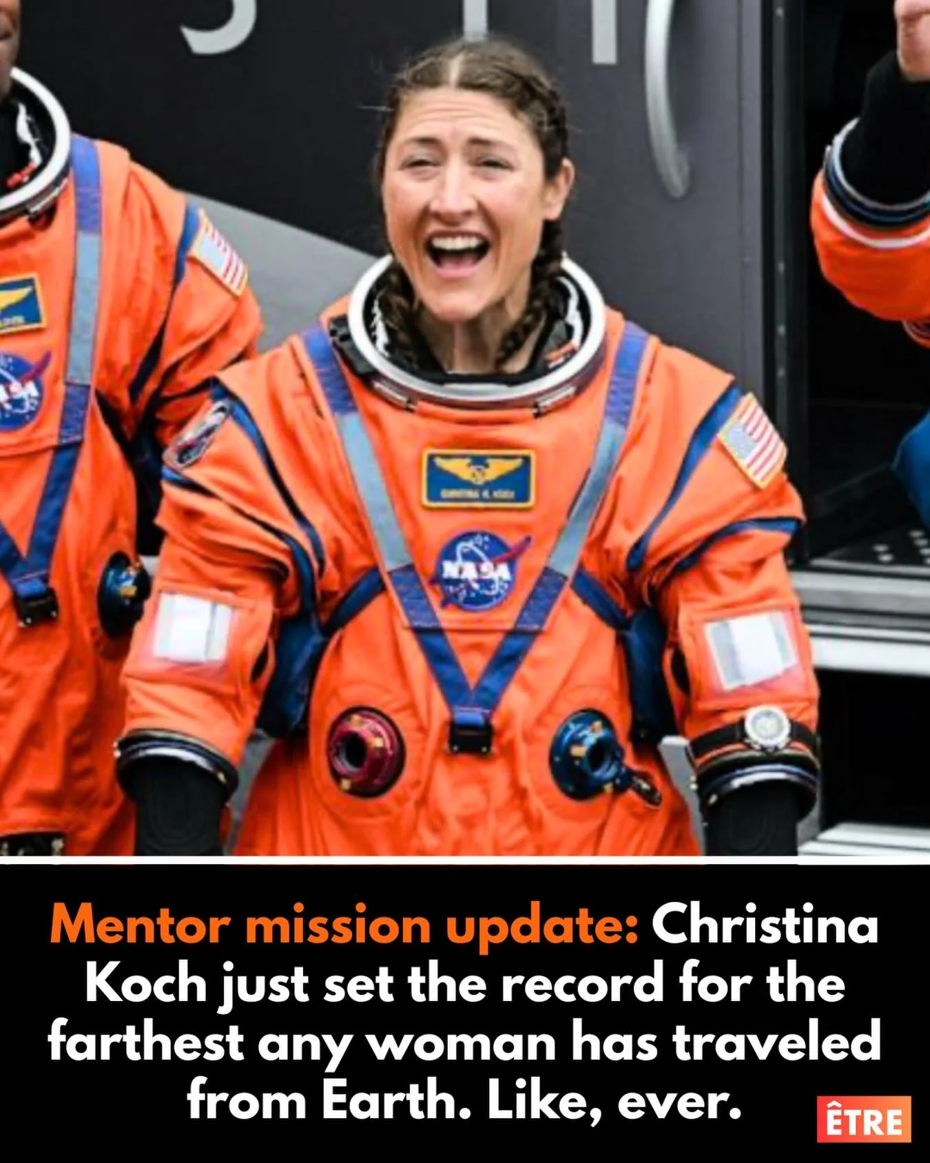 Yep, it&rsquo;s true! @astro_christina, a mission specialist on NASA&rsquo;s Artemis Il, just became the farthest-traveled woman from Earth during the spacecraft&rsquo;s journey toward a lunar flyby, going further than any other female astronaut to d