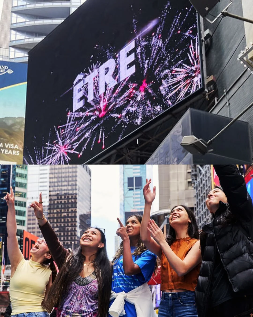 More pics from our TIMES SQUARE BILLBOARD BDAY? Absolutely 🥳 with &ecirc;xtra thanks to our streaming emcees  @nerdgirlnews @cam_js17 @olivia.natividad13 @not_say.tgray &amp; @youthfornd - who took the red eye in to join us! ✈️ 

Also a link in our 