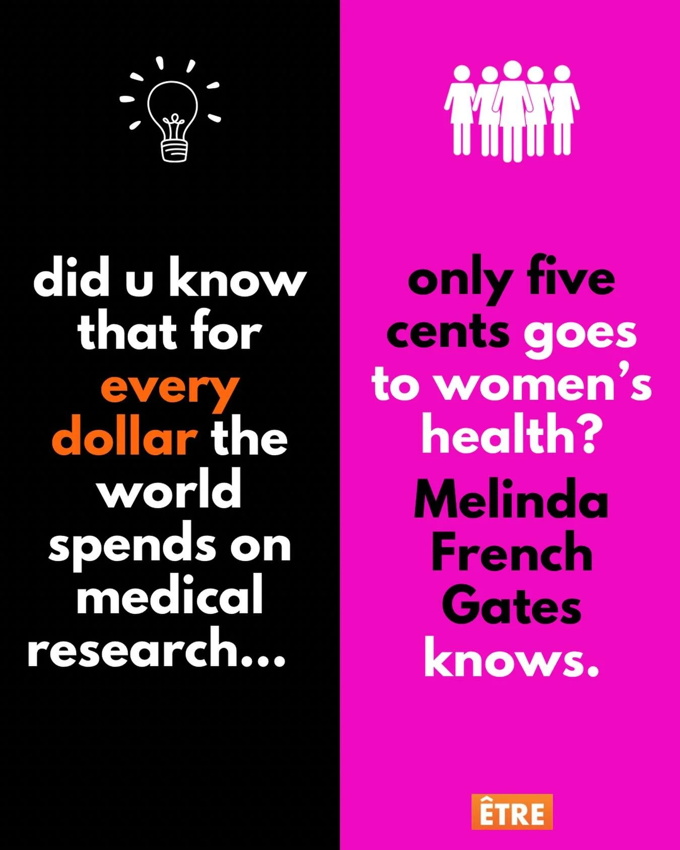 &hellip;and like an epic role model, she&rsquo;s doing something about it. ✨Yesterday, philanthropist and @pivotaldotcom founder @melindafrenchgates announced a brand new $215M donation to improve women&rsquo;s health. 

Why? Because &ldquo;[f]or eve
