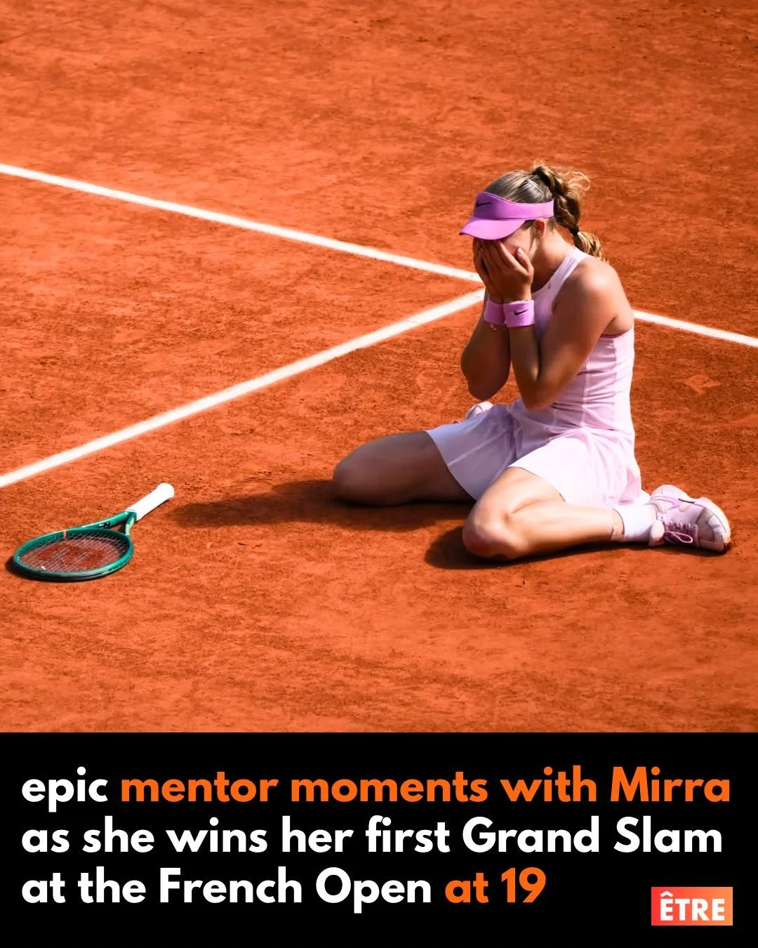 When dreams come true &amp; dreamers are our age!! 🤩 Screaming our congrats to @_mirraandreeva_ as she becomes the youngest @rolandgarros champion in 34 years. Mentor moments happen - our eyes were glued as we watched Mirra make this one happen. 🎾?