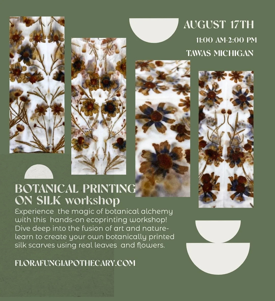✨Workshop Alert✨. Experience  the magic of botanical alchemy with this  hands-on ecoprinting workshop!  Join me on August 17th from 11:00am - 2:00pm at Ingalls Forest in Tawas Michigan,  to dive deep into the fusion of art and nature- learn to create