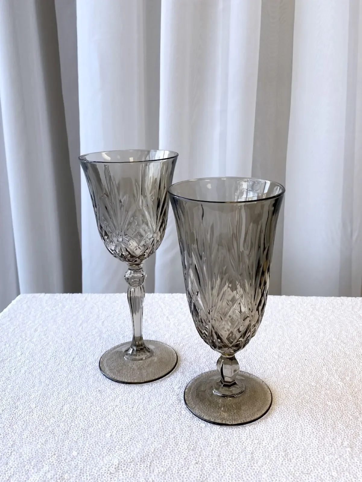 Smoke Cut Glass
Wine & Water