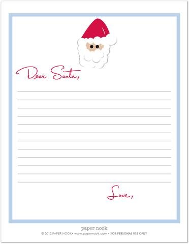Free Printable Letter To Santa Paper Nook