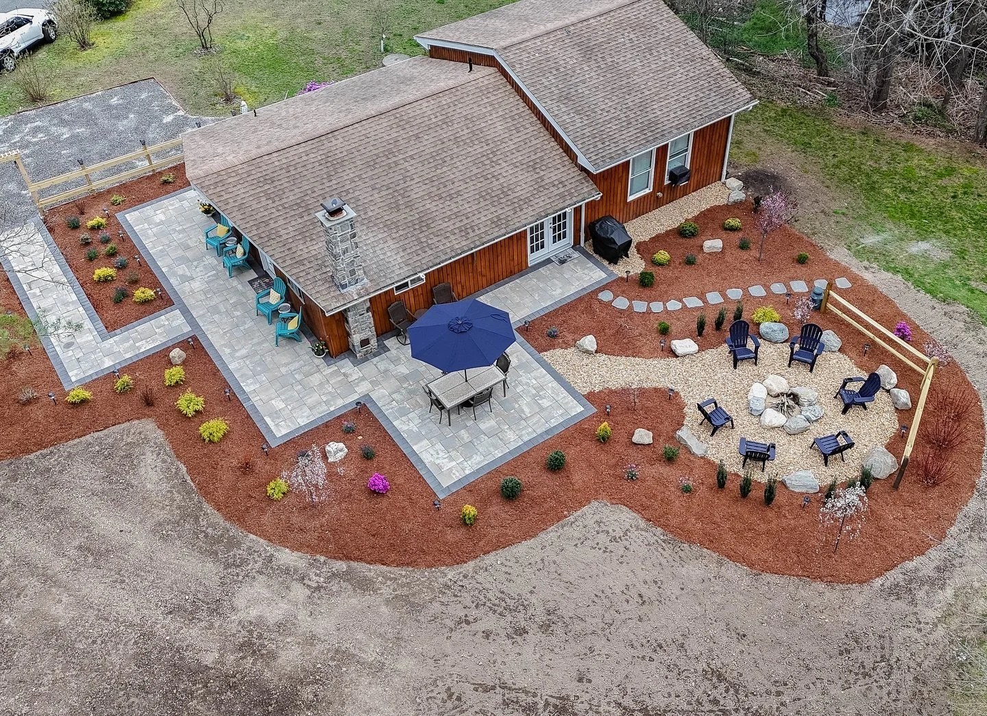 Beautiful hardscape &amp; landscape done by @catacchio_property_maintenance !