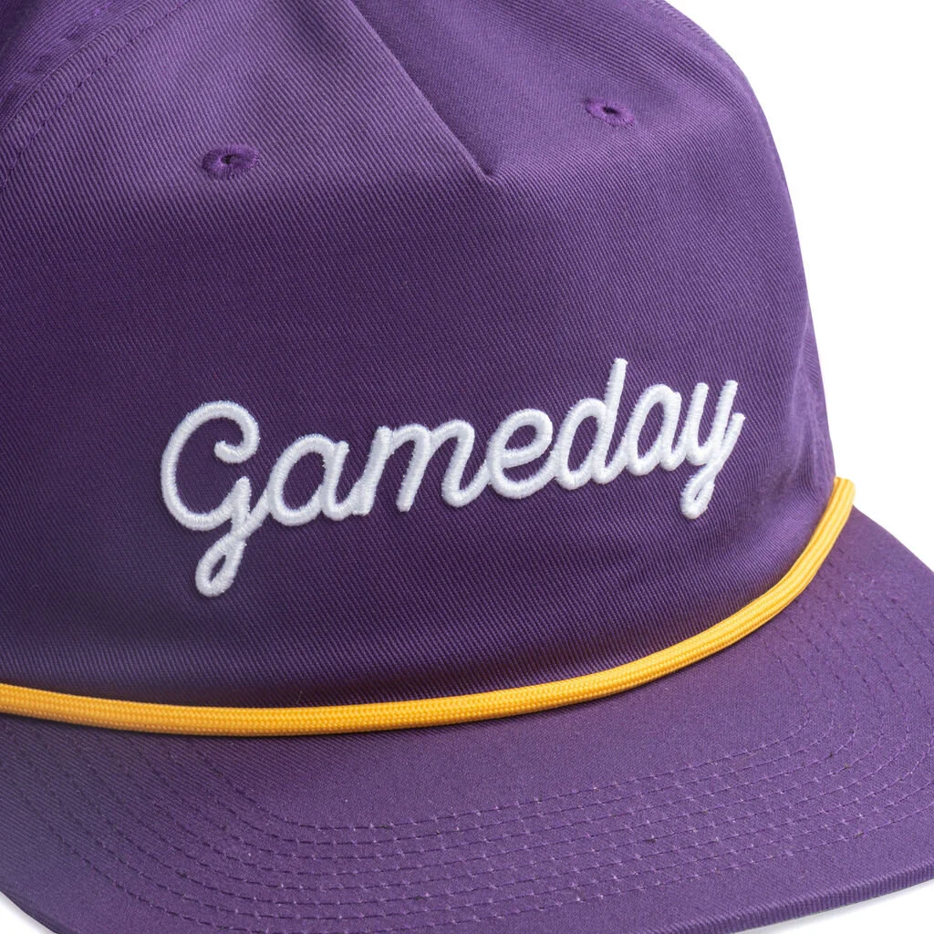 Gameday Rope Hat - Purple/Gold 