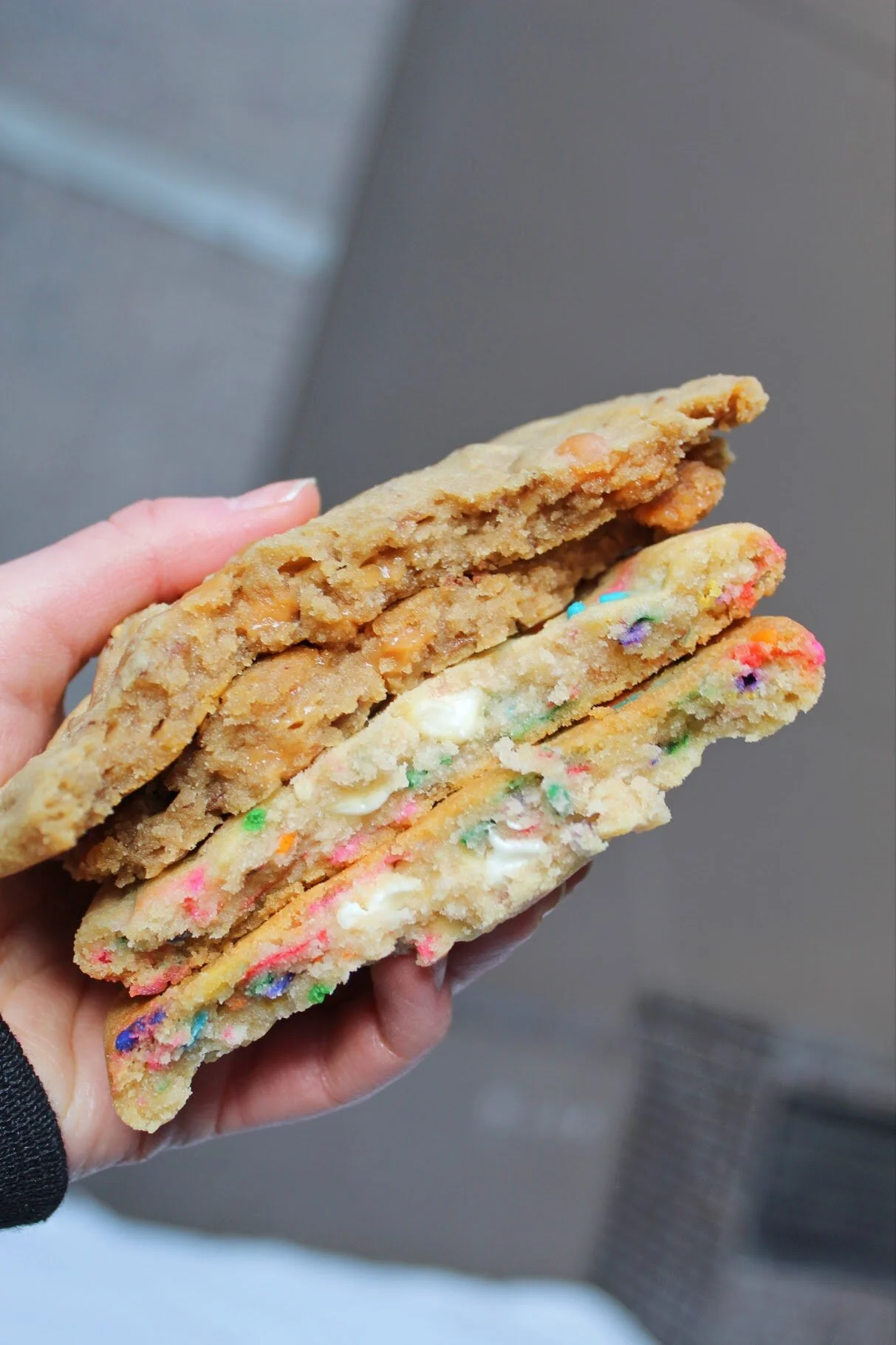 Salted Carmel & Funfetti Cookies