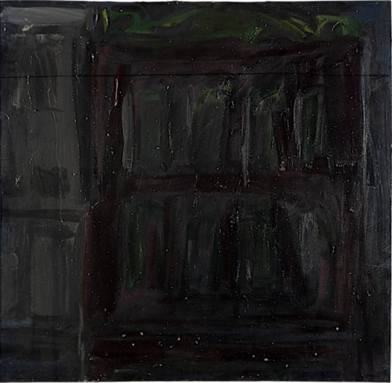 Green and Red Tenements, 1965 
Oil on canvas 
44.75 x 46.5 in  

