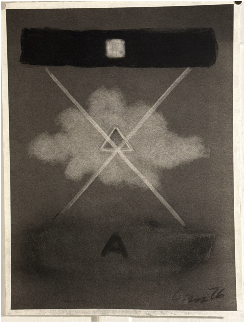 Flying “A” Cloud Study*, ND
Charcoal on paper
24.5 x 18 in 
