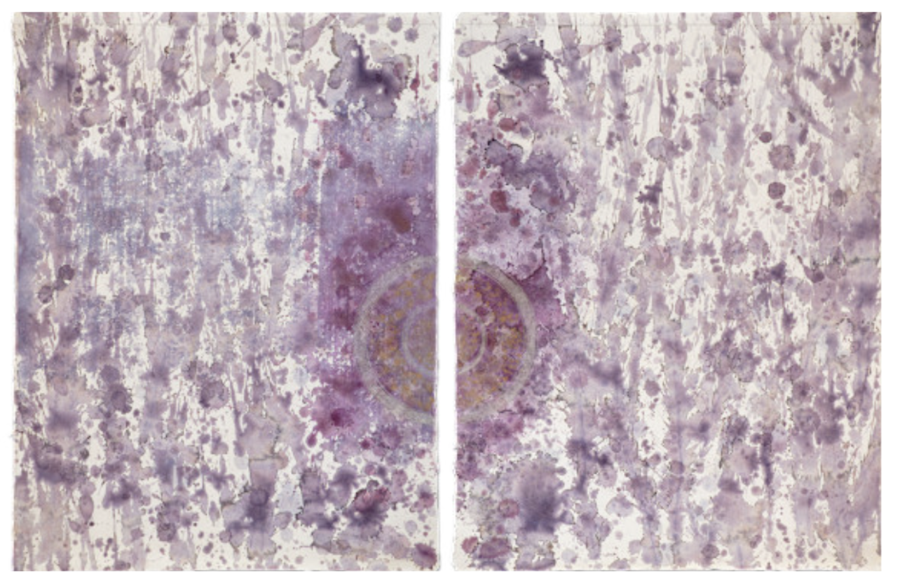 Purple Bamboo Gate Diptych, ND
Watercolor on paper
22 x 33.5 in  

