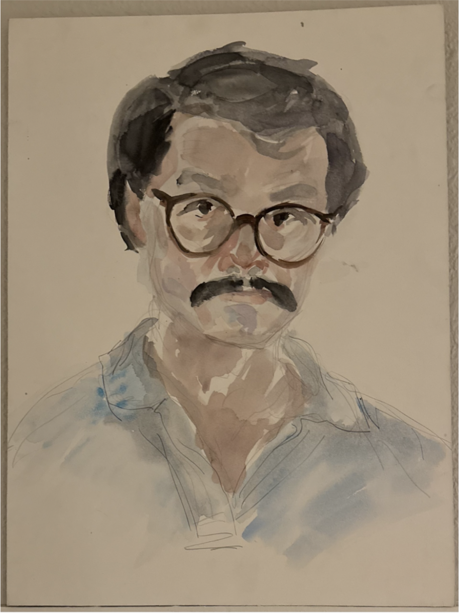 Harry Lum Portrait*, ND
Graphite and watercolor on paper
20.5 x 15 in  

(Likely completed by a student)
