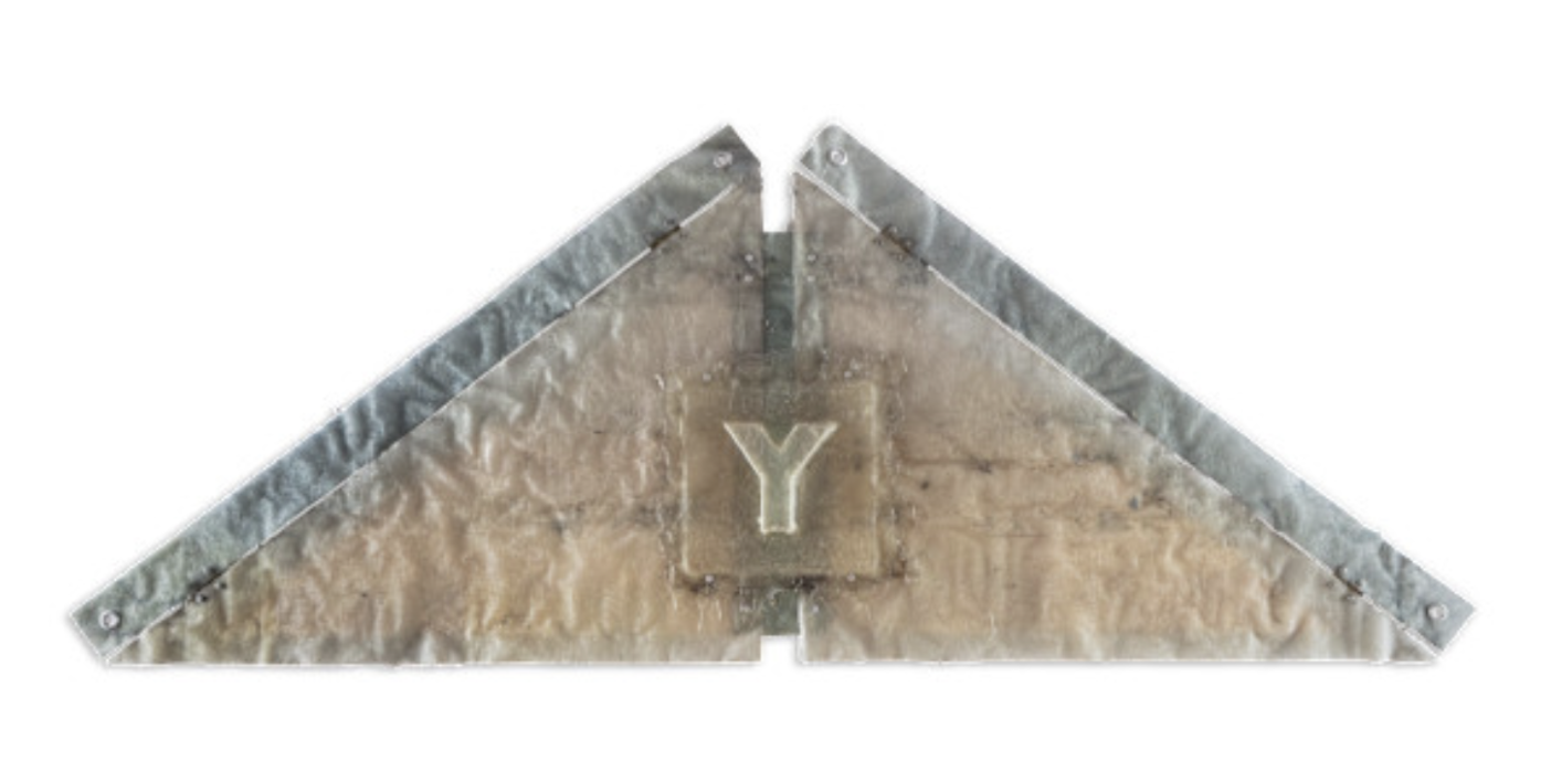Pediment, 1989
Fiberglass, pigment
29 x 75 in 
