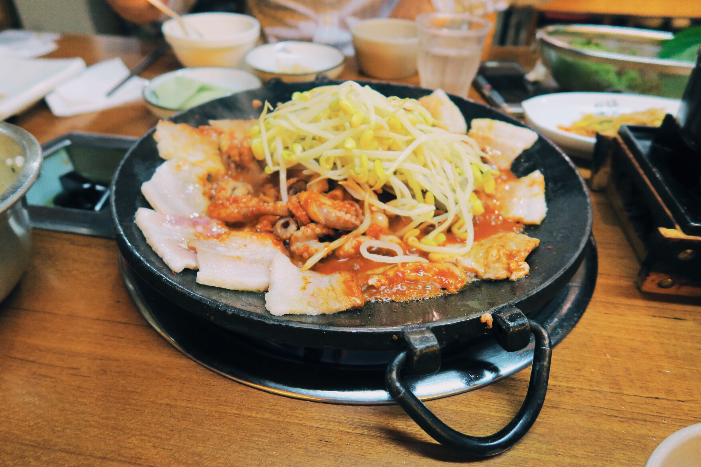 A cheesy Korean dinner
