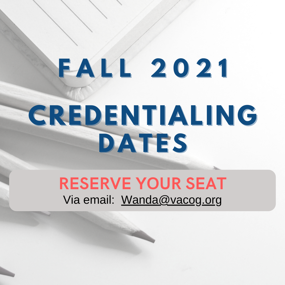 Upcoming Testing Dates for Credentialing