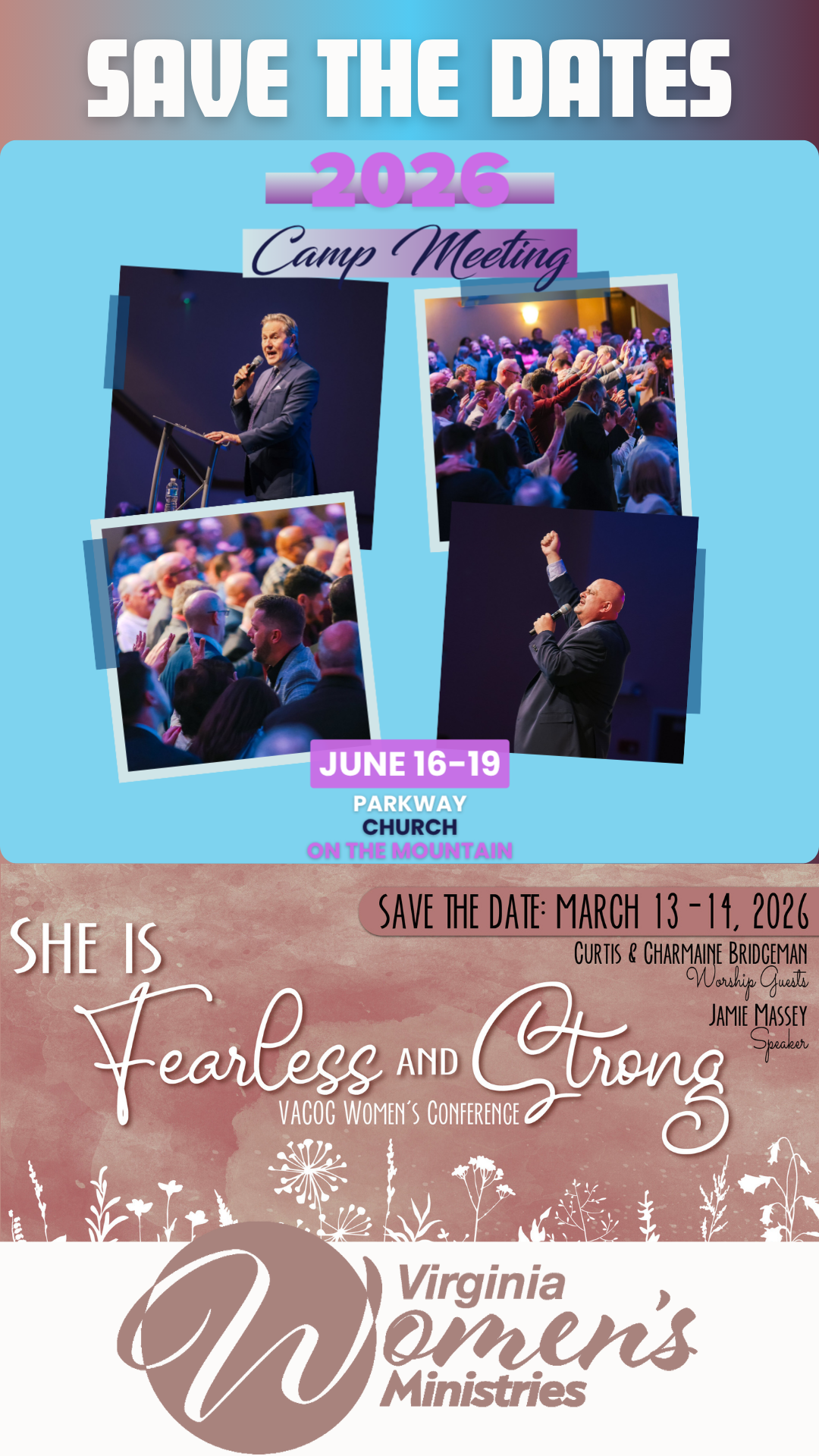 SAVE-THE-DATES for Upcoming State Events