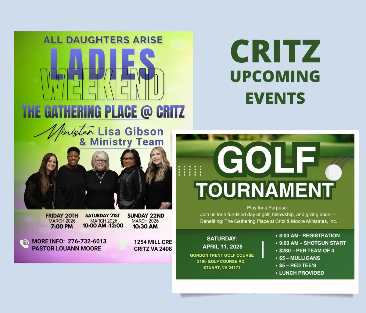 Upcoming Events at The Gathering Place at Critz