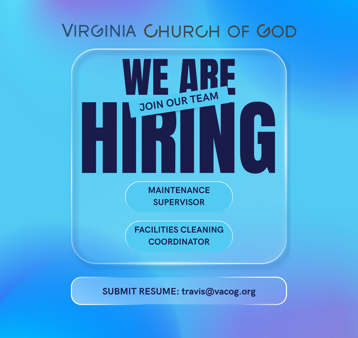 Full Time Job Openings at VA COG State Office