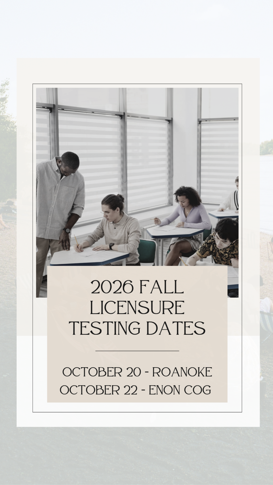 Licensure Testing Dates