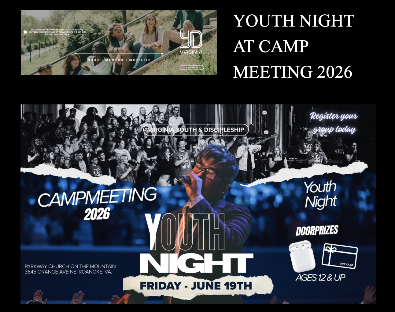 YOUTH CHOIR June 19, 4:30 PM