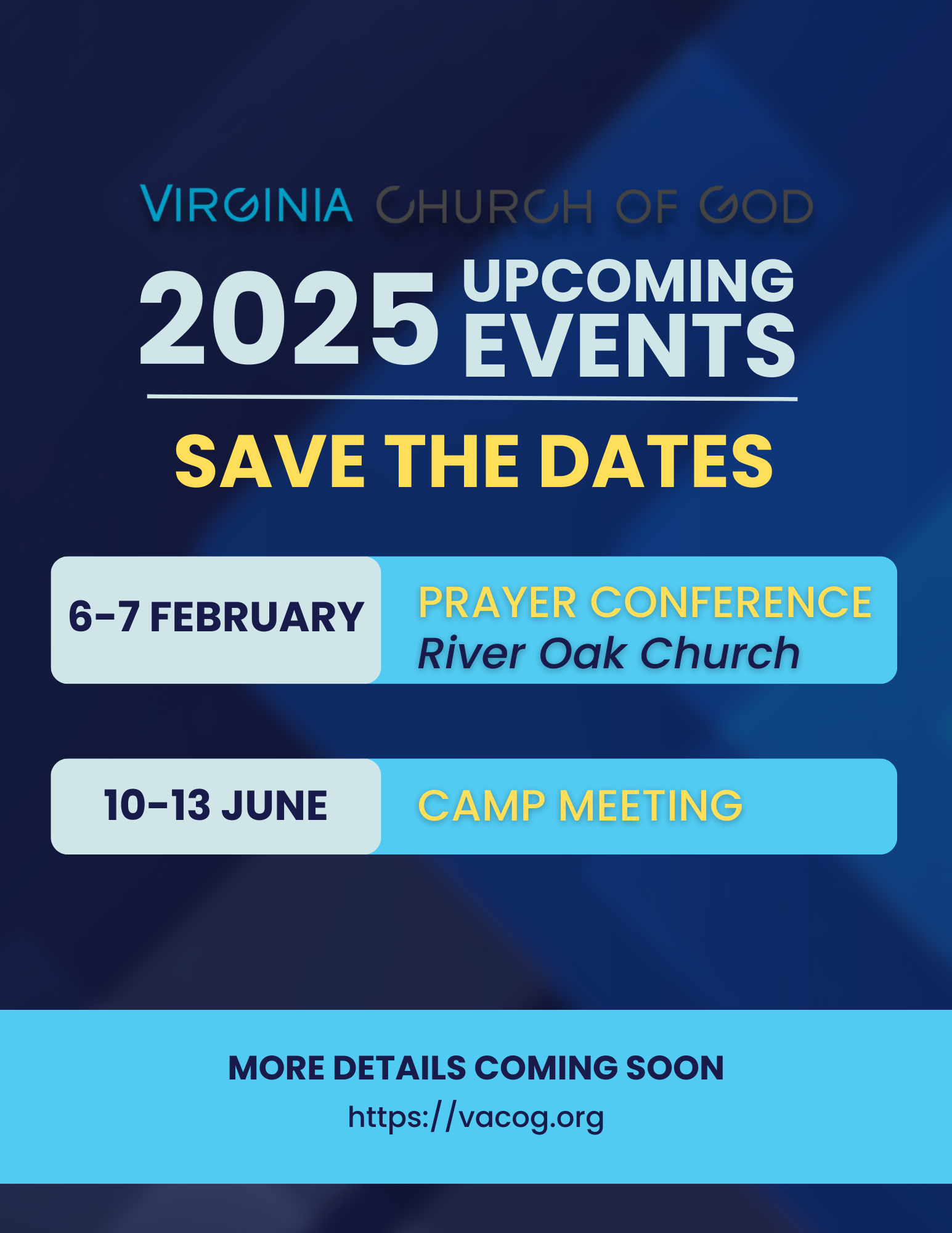 Prayer Conference And Camp Meeting 2025 Dates VACOG ORG Virginian Page Events 2025