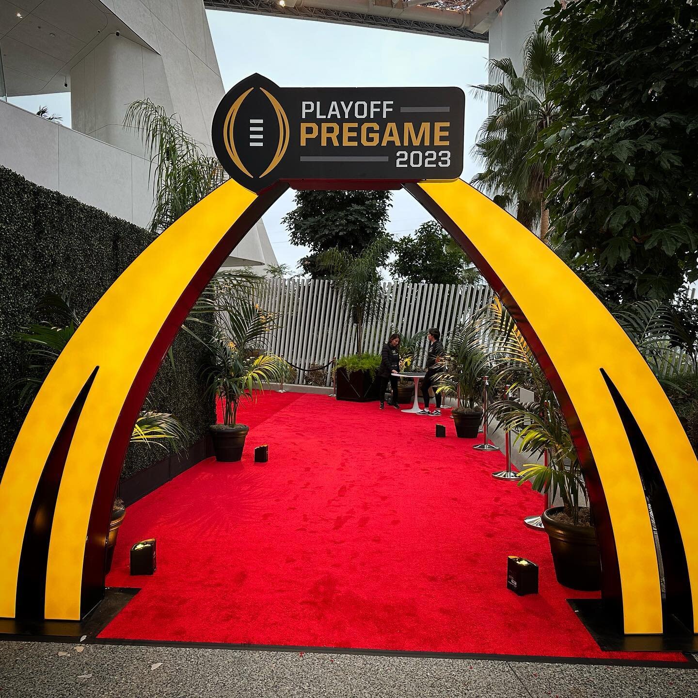 One week ago today, before a champion was crowned in #LA, we built a championship worthy pregame hospitality event for @cfbplayoff. Stay tuned&hellip;