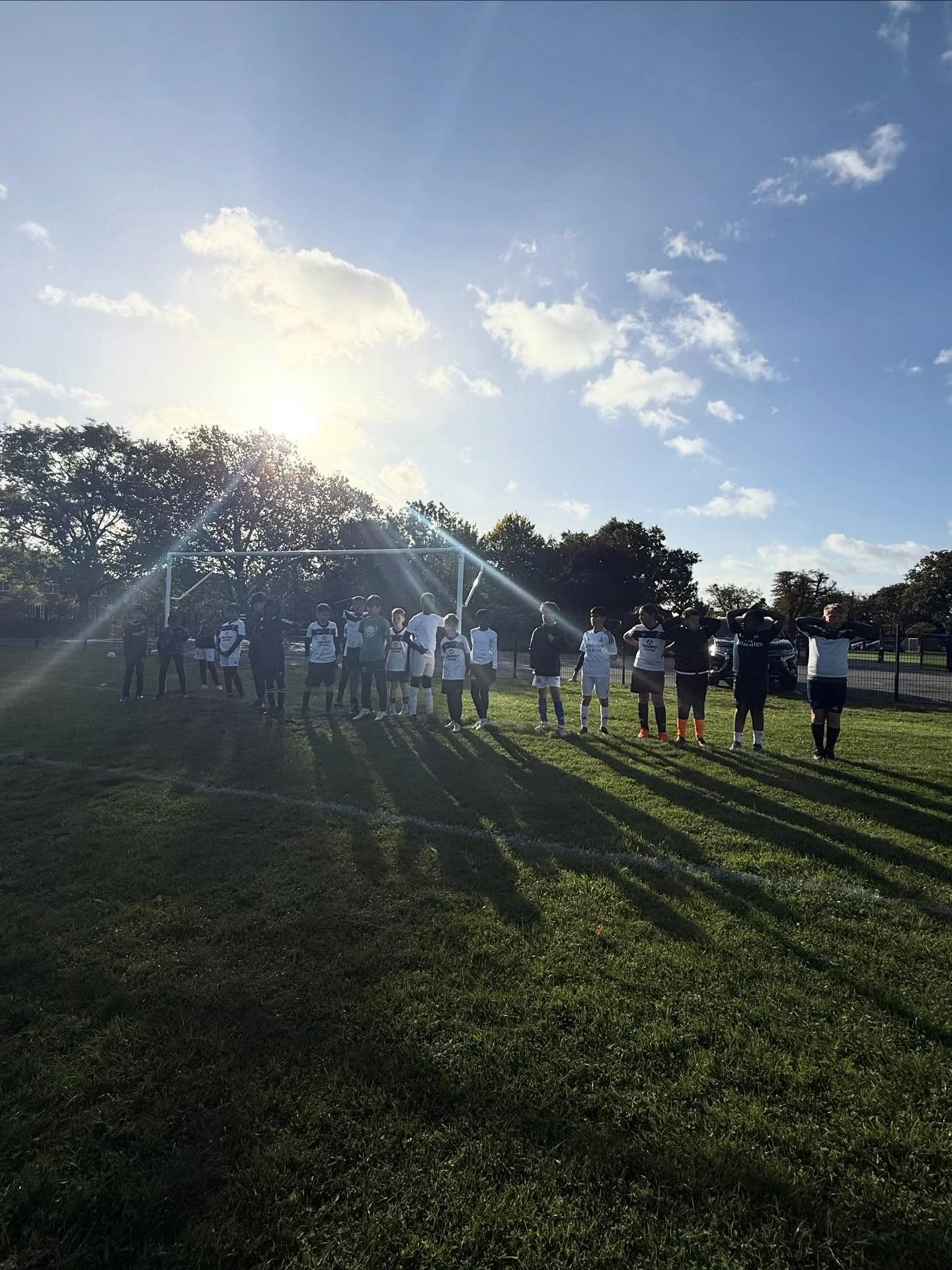 Getting ready to run laps around the field⚽️ #footballacademy #harrow #kidsfootball