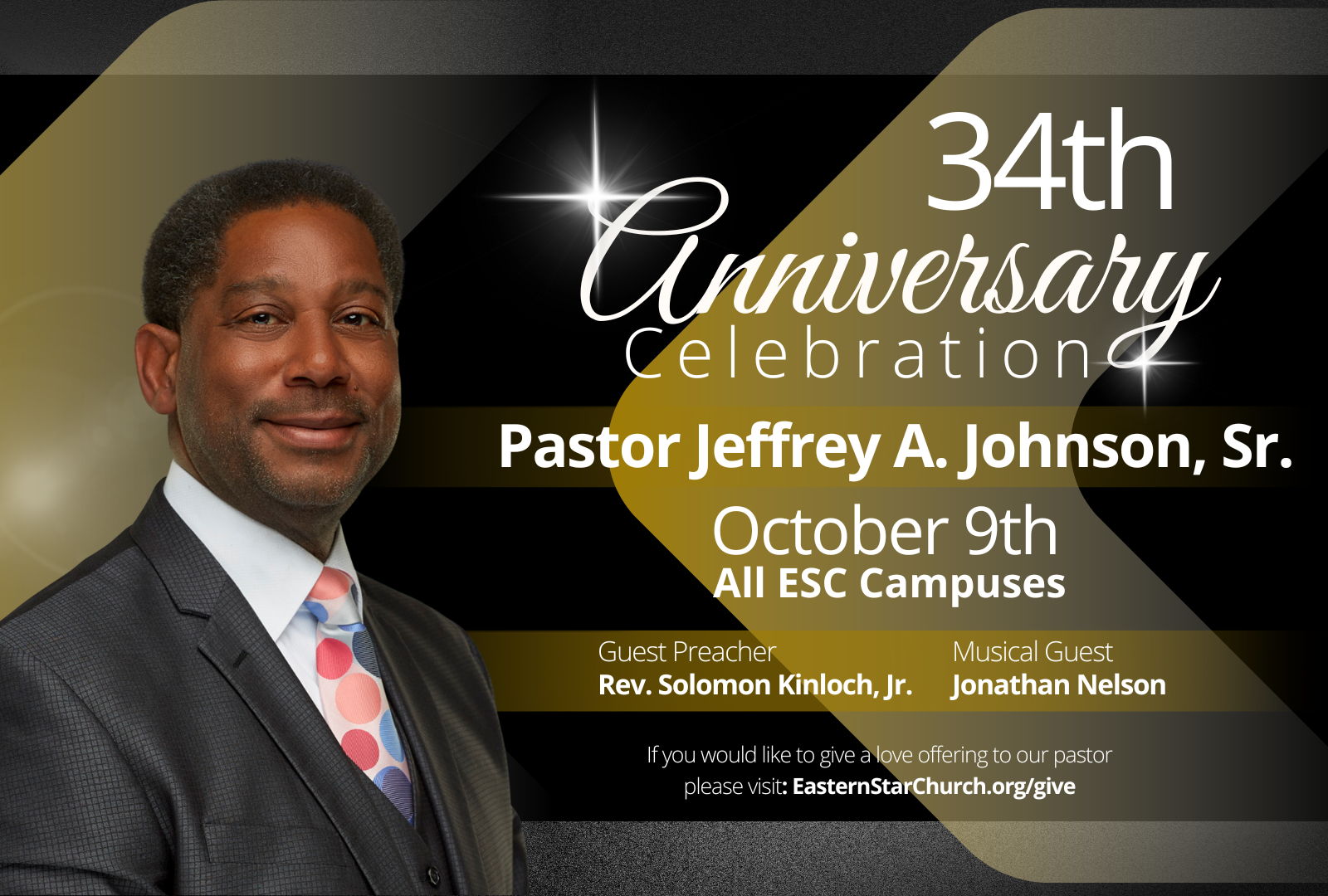 34th Pastoral Anniversary Celebration — Eastern Star Church