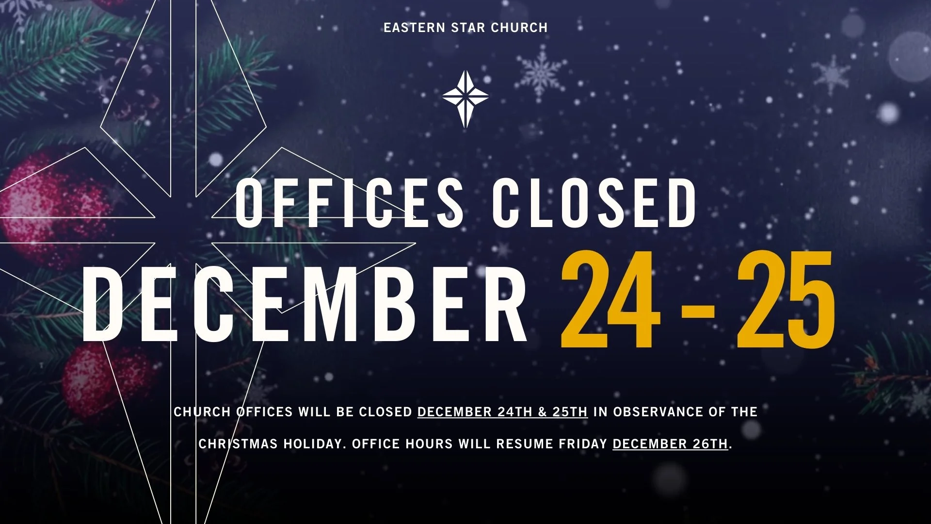 Office Closure | Christmas