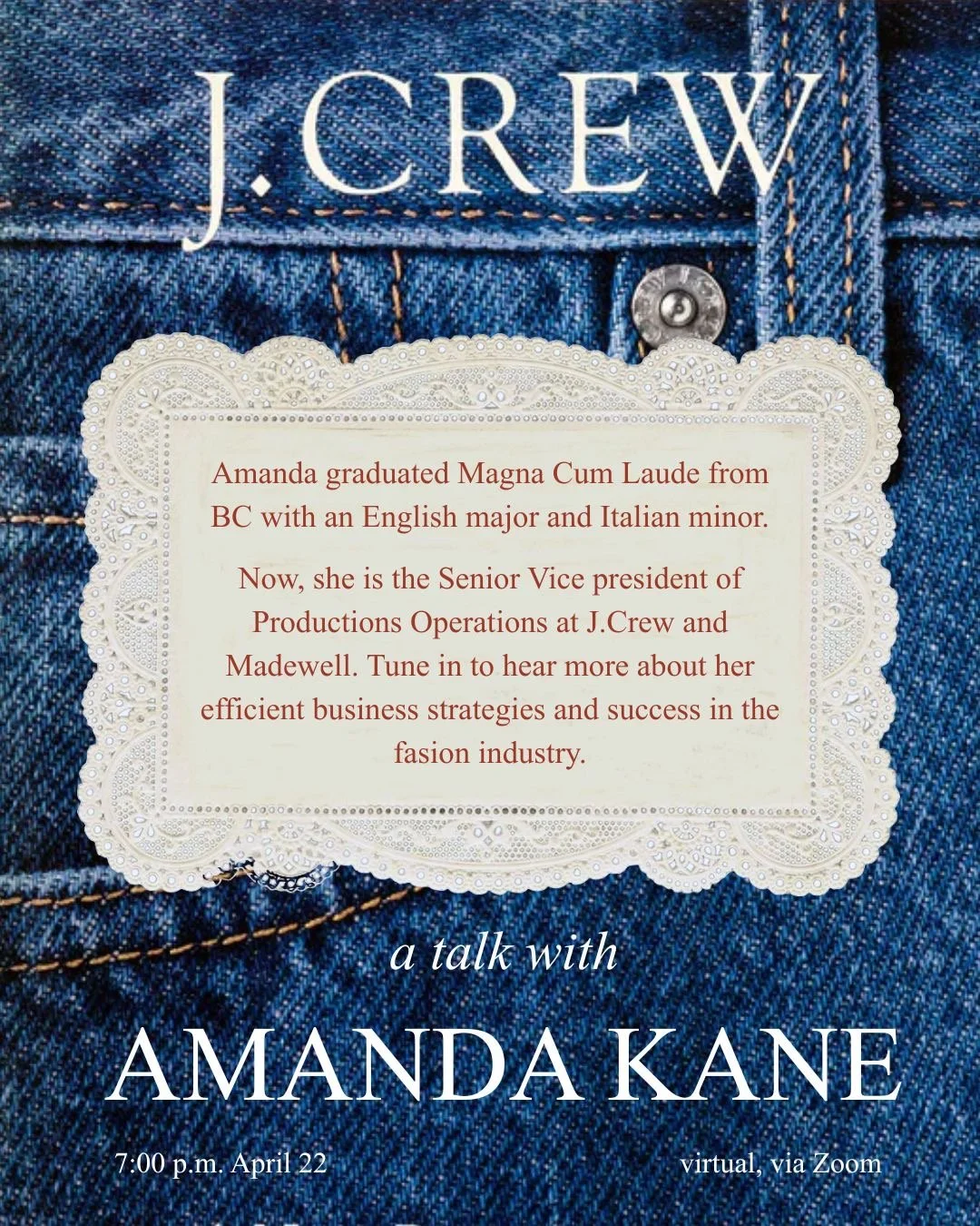 Speaker Series—Amanda Kane