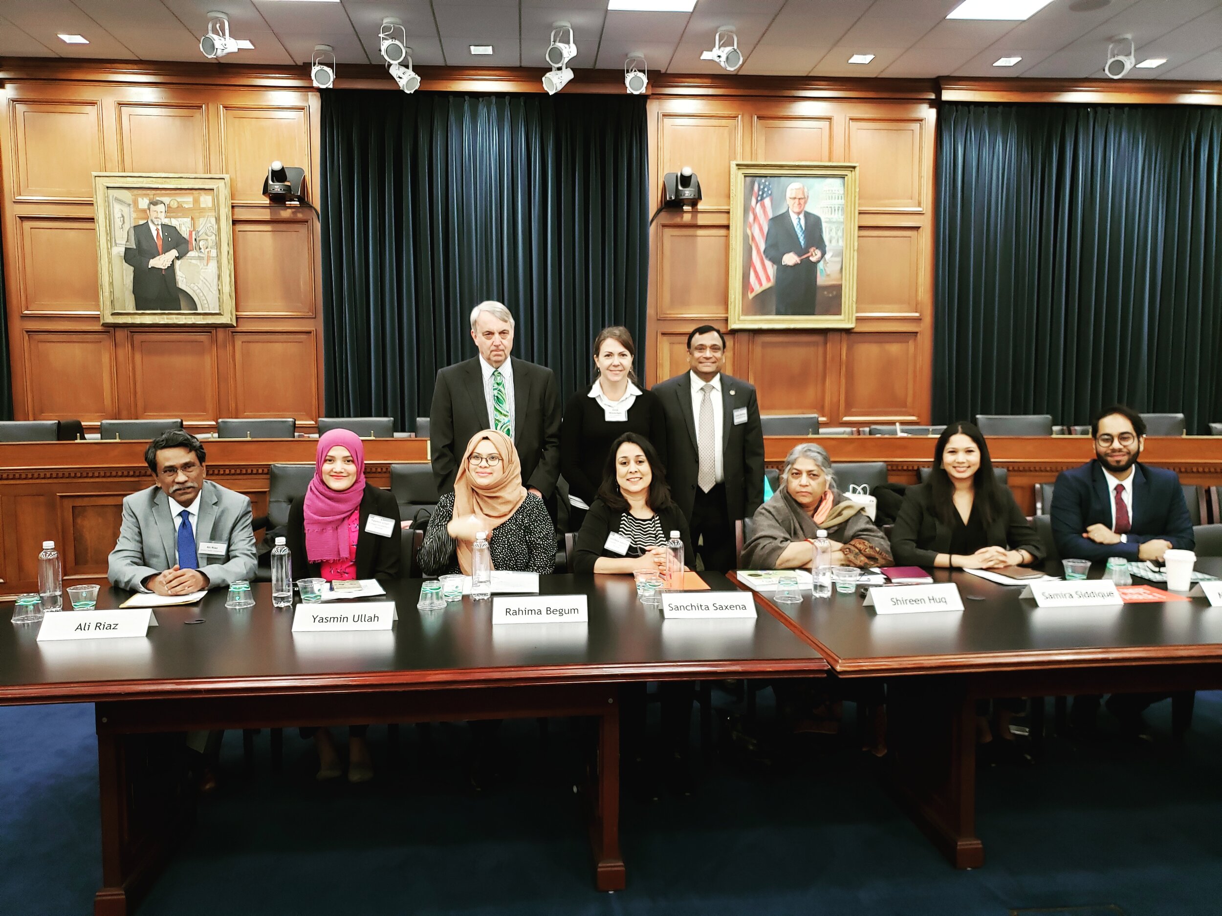 With an international delegation to discuss the Rohingya refugee crisis, Capitol Building, Washington DC, February 2020