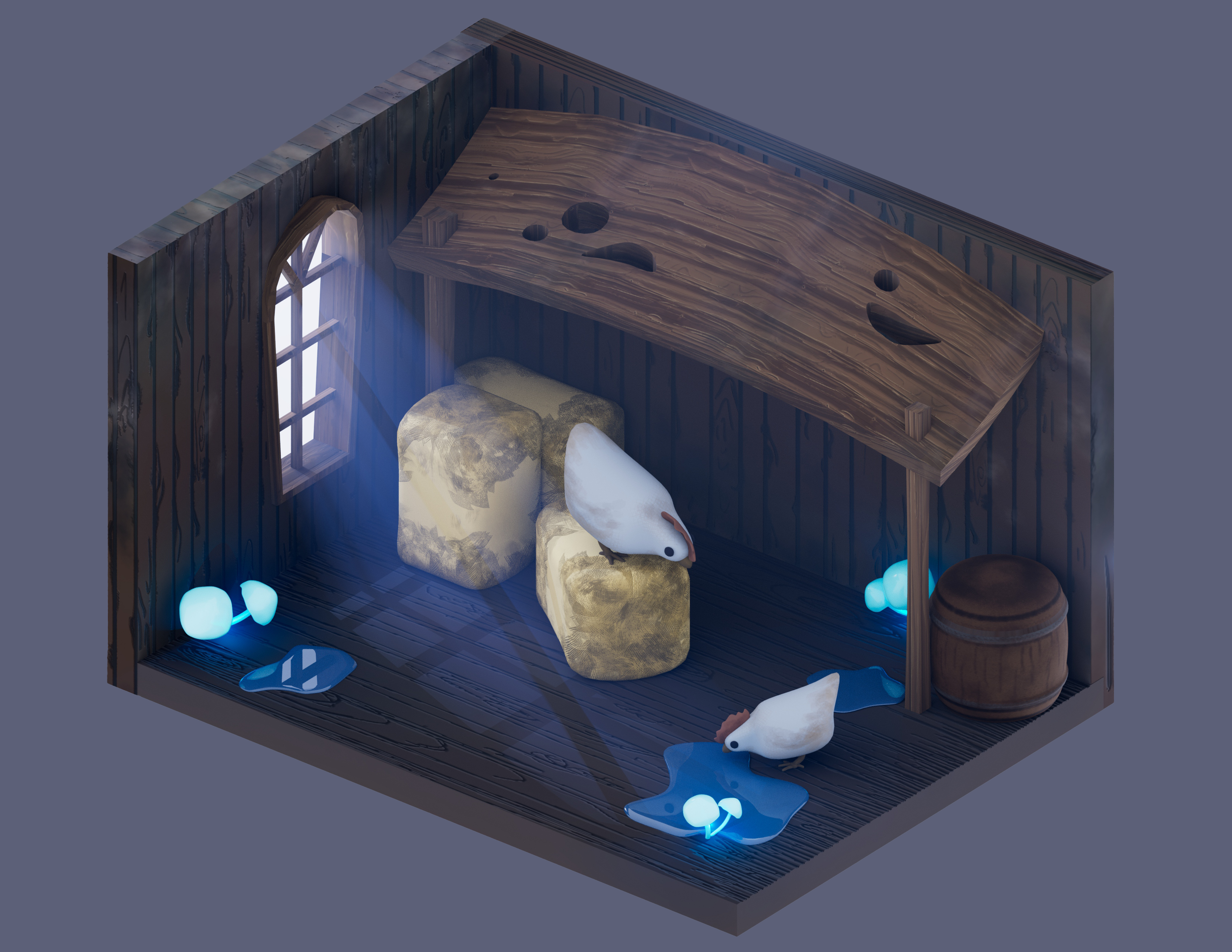3D Barn Scene