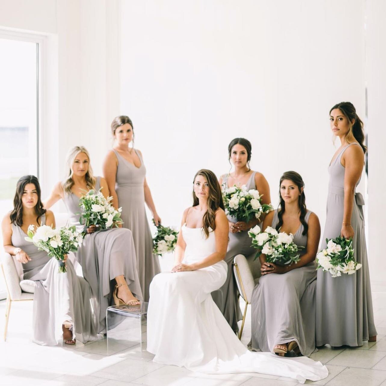 bridal party goals ⚡️ photo: @jaimeecmorse, hair by Rebecca + Erika, makeup by @amandamccarthybeauty