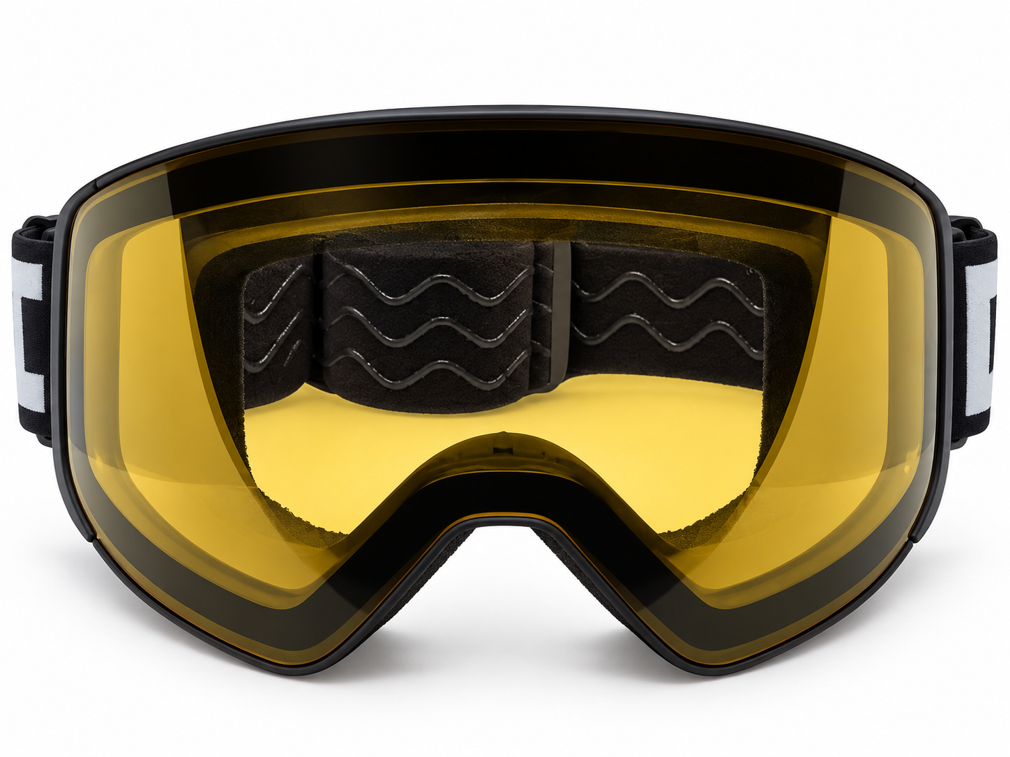 Front view of Das Optics Second Turn goggles with yellow low-light magnetic lens