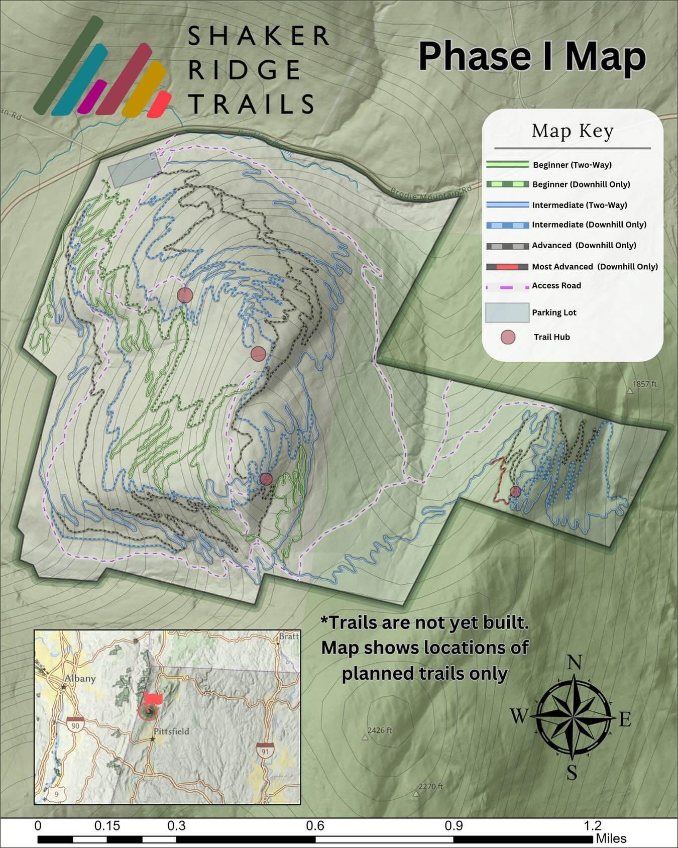 Here it is! 30 miles of mountain bike optimized trails have been designed by @pinnacletraildesign for phase 1. Lots of hard work went in to getting these trails flagged and designed over the last year. So excited to break ground in Spring 2025. Thank