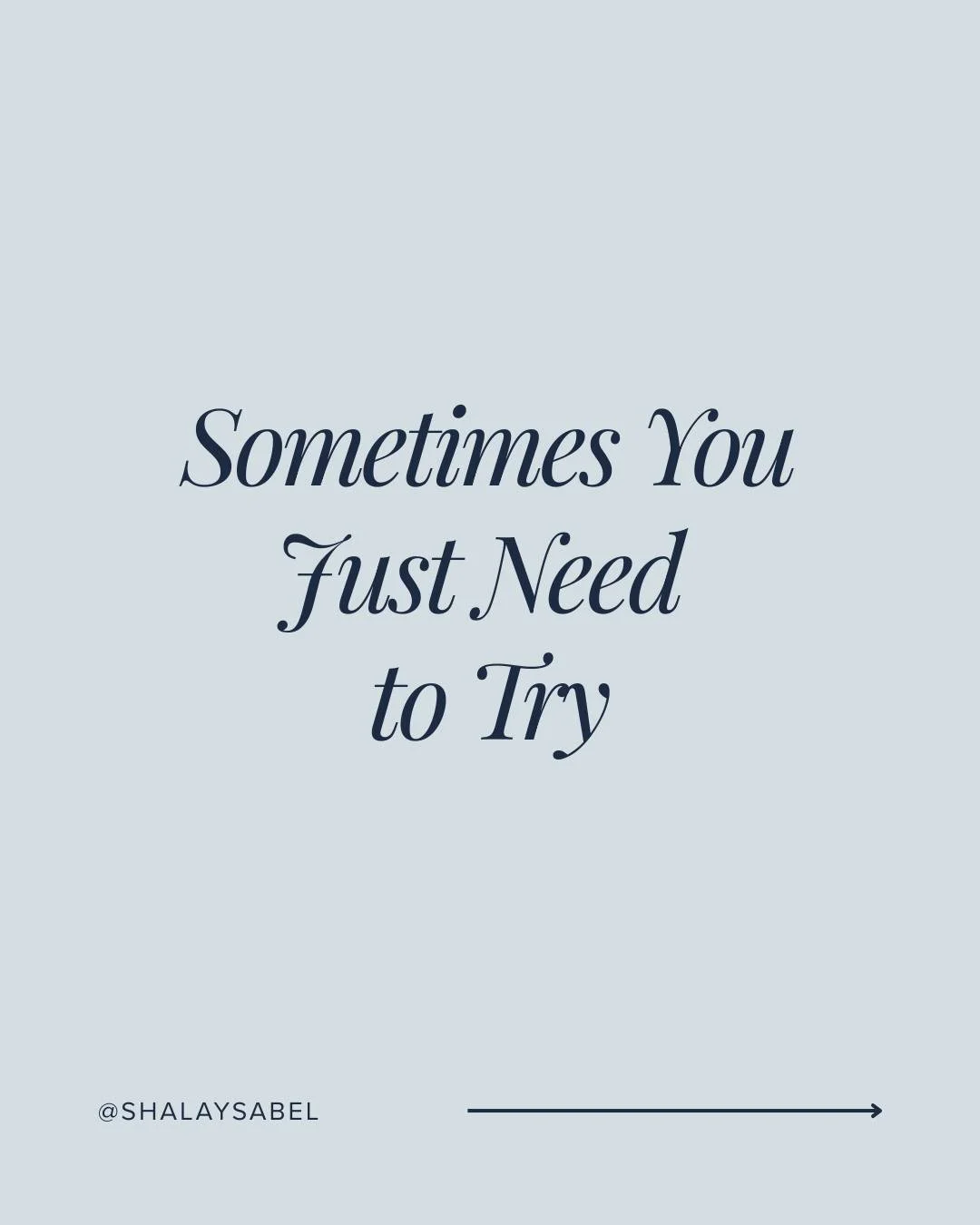 What if you just tried?

Not every step will lead where you thought it would, but that doesn&rsquo;t make the step a failure. Sometimes you learn by moving.

My identity isn&rsquo;t tied to the outcome. My responsibility is obedience.

What have you 