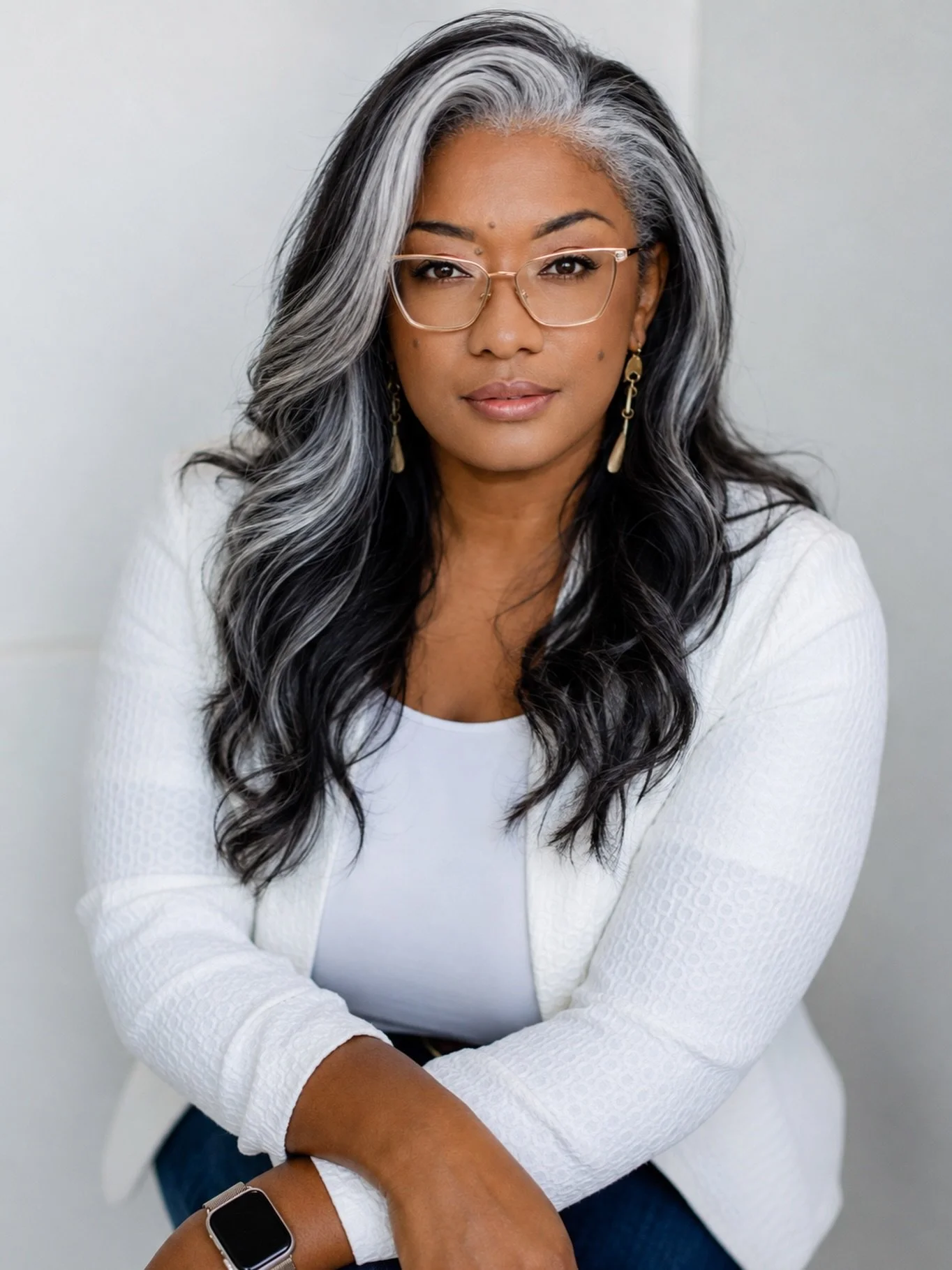 Just to make sure the Lord is clear on my prayer request for how I want my hair to go gray, I asked ChatGPT to make a picture from a headshot of mine using a hair inspo pic. I mean, if ChatGPT can do this, I know my Lord can!! It is now added to the 