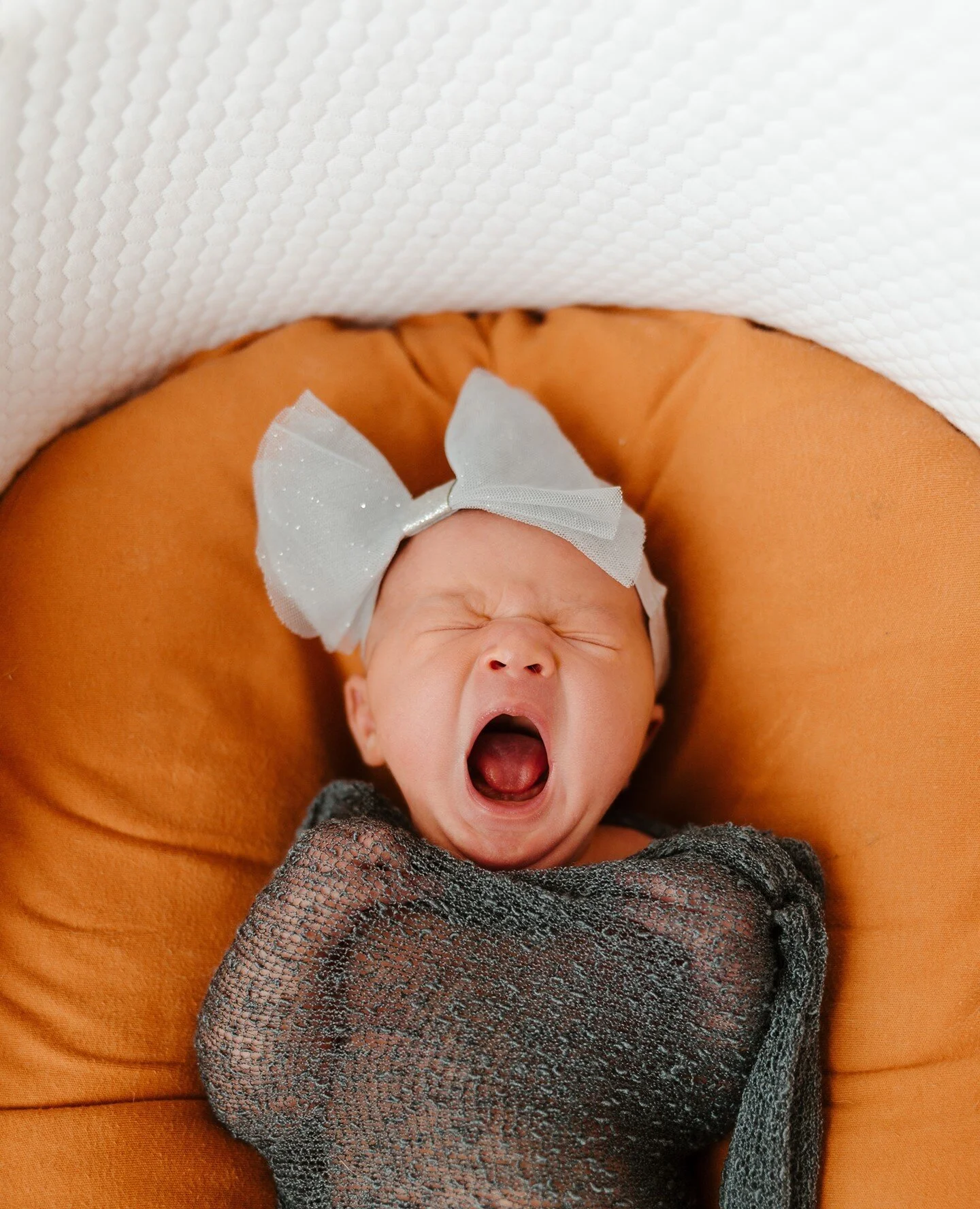 Baby yawns and big bows always get me 🥺